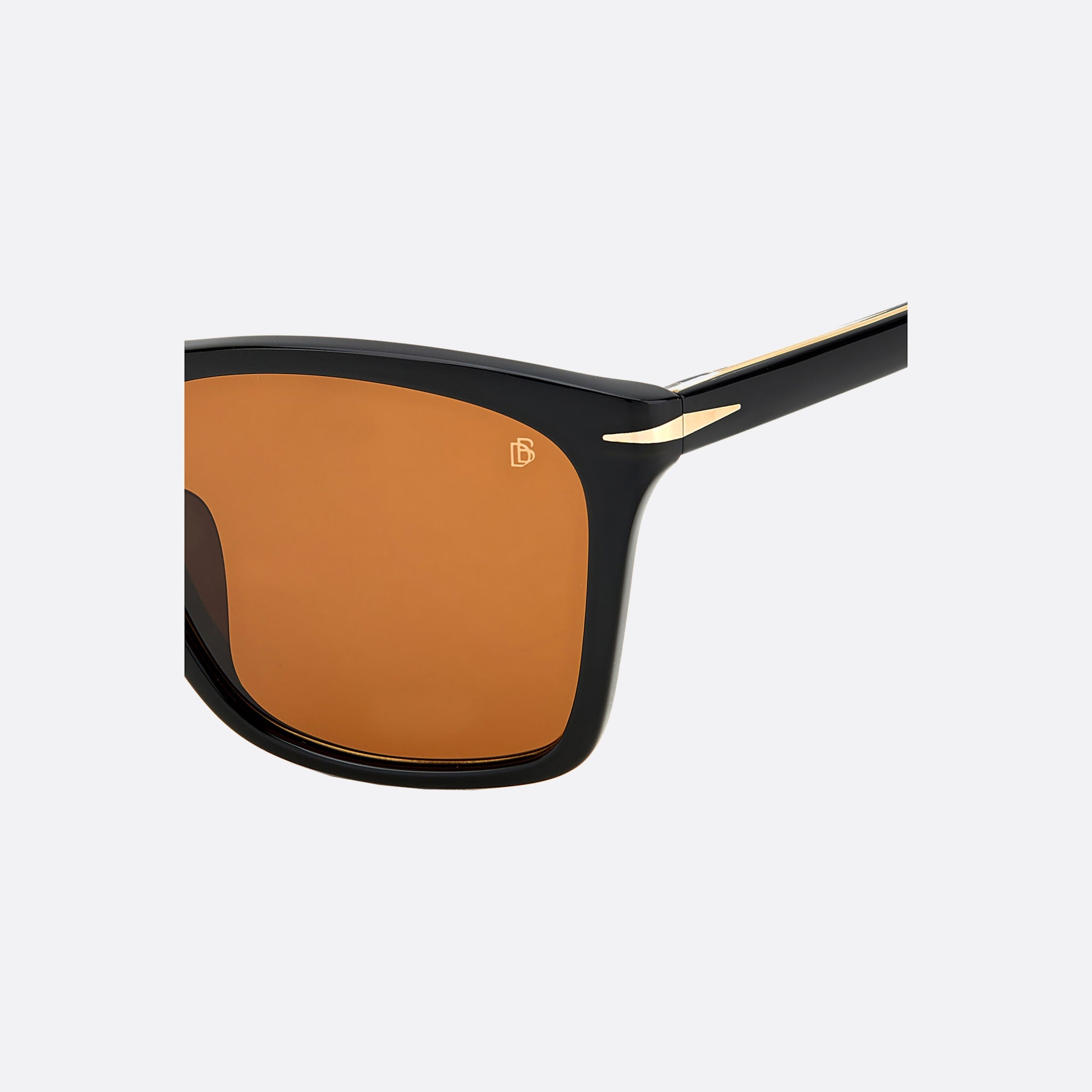 David 57mm Beckham Black Squared Men Sunglasses - Lifestyle Shot