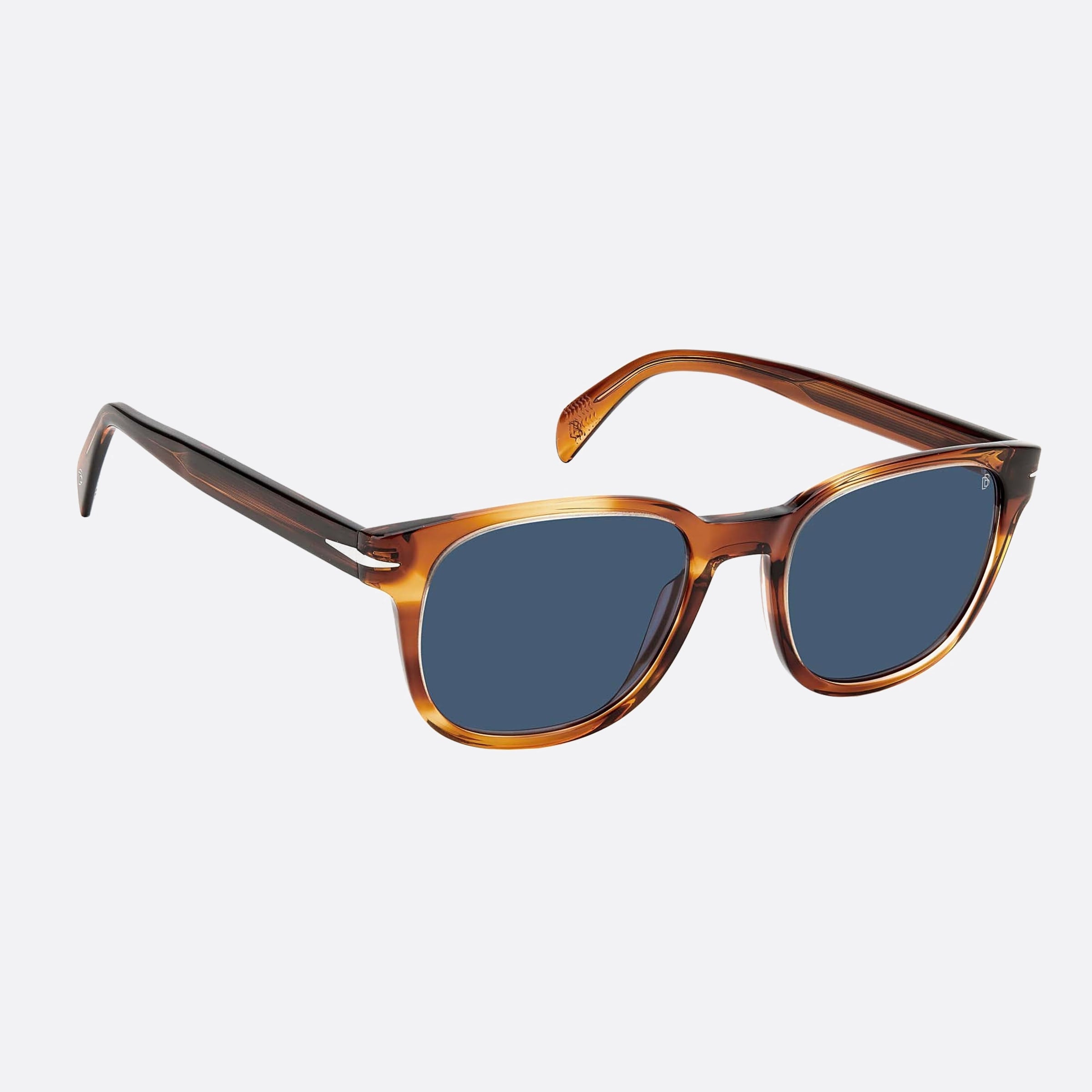 David 52mm Beckham Ex4 Brown Squared Men Sunglasses - Detail View