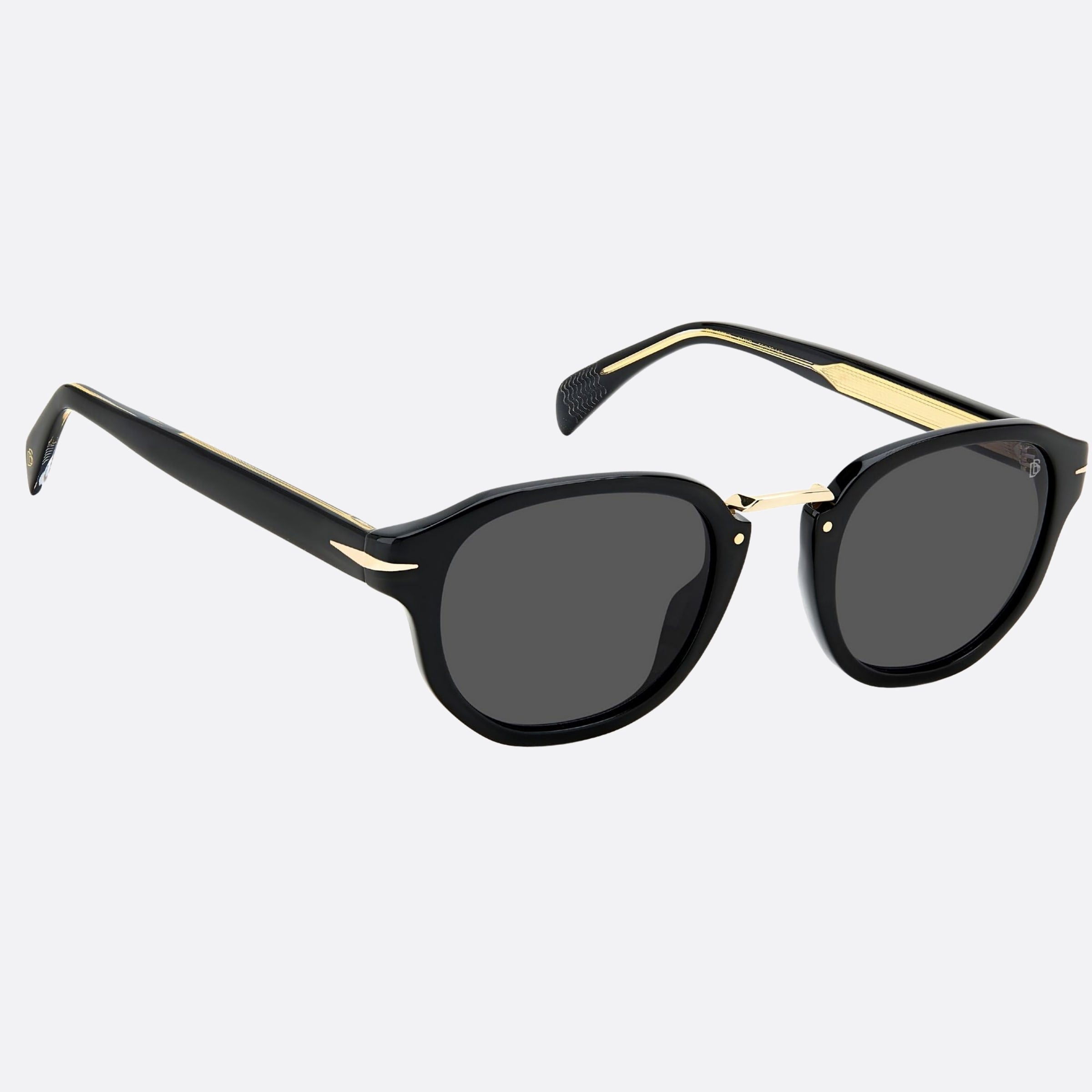 David 50mm Beckham 2m2 Black Squared Men Sunglasses - Detail View