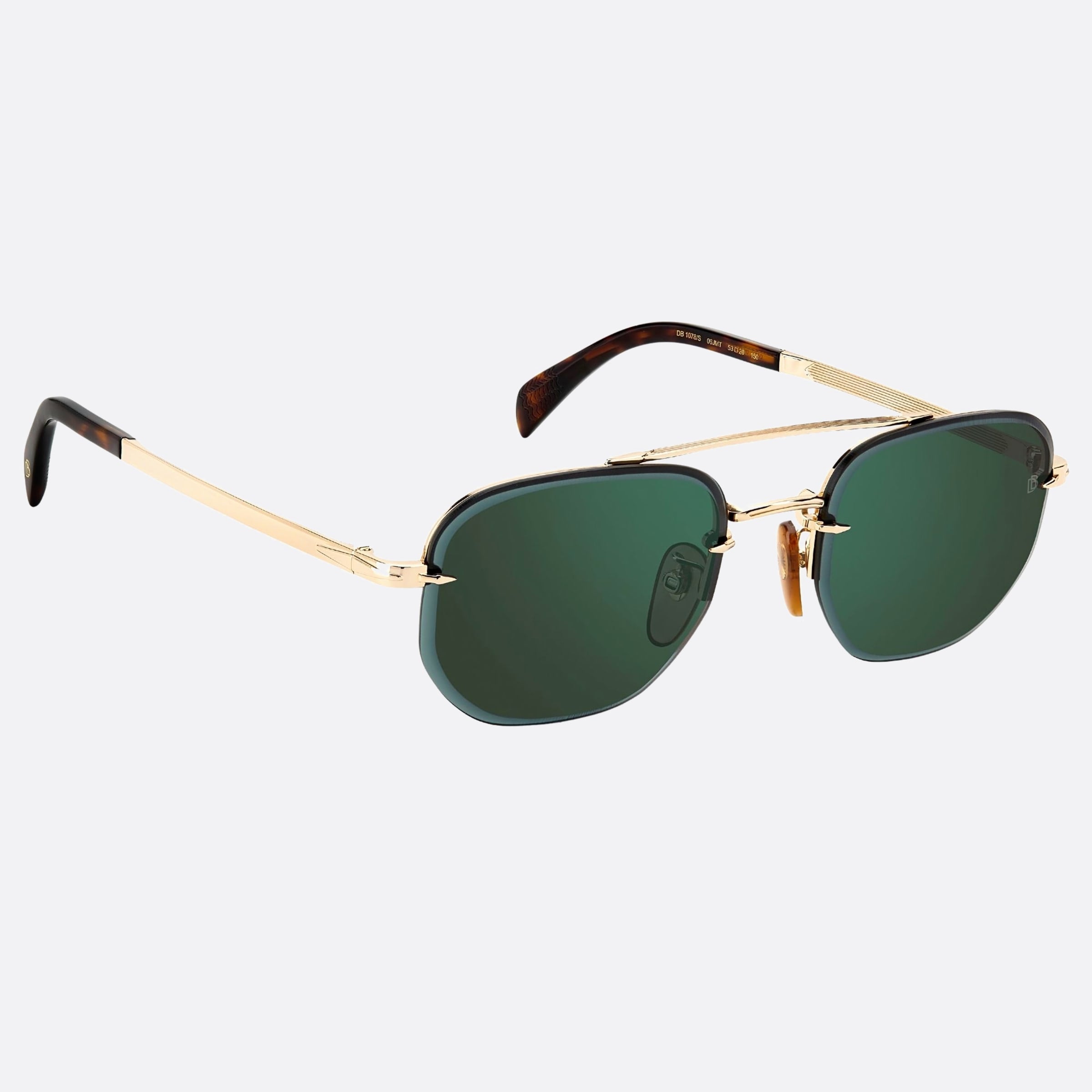 David 53mm Beckham 06j Gold Geometric Men Sunglasses - Detail View