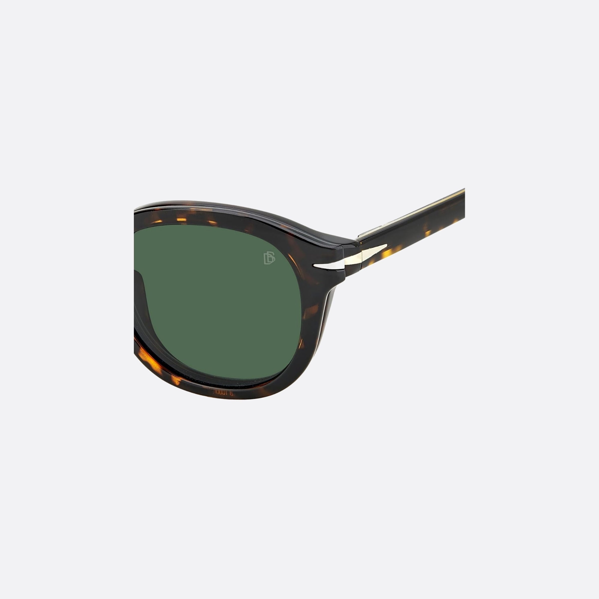 David 49mm Beckham Havana Round Men Sunglasses - Additional Angle