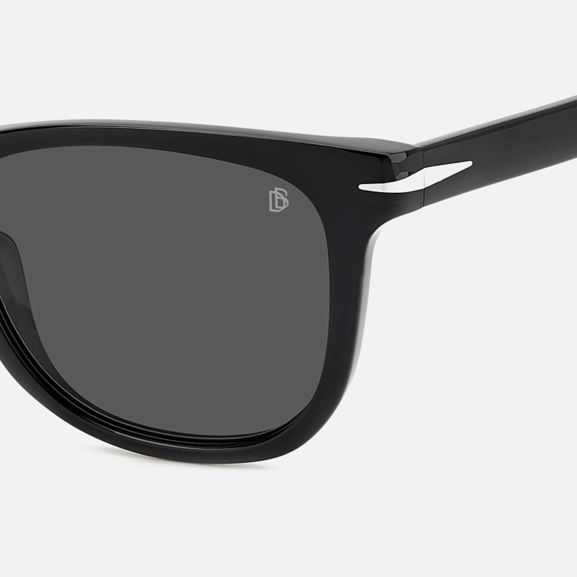 David 52mm Beckham 08a Black Squared Polarized Men Sunglasses - Lifestyle Shot