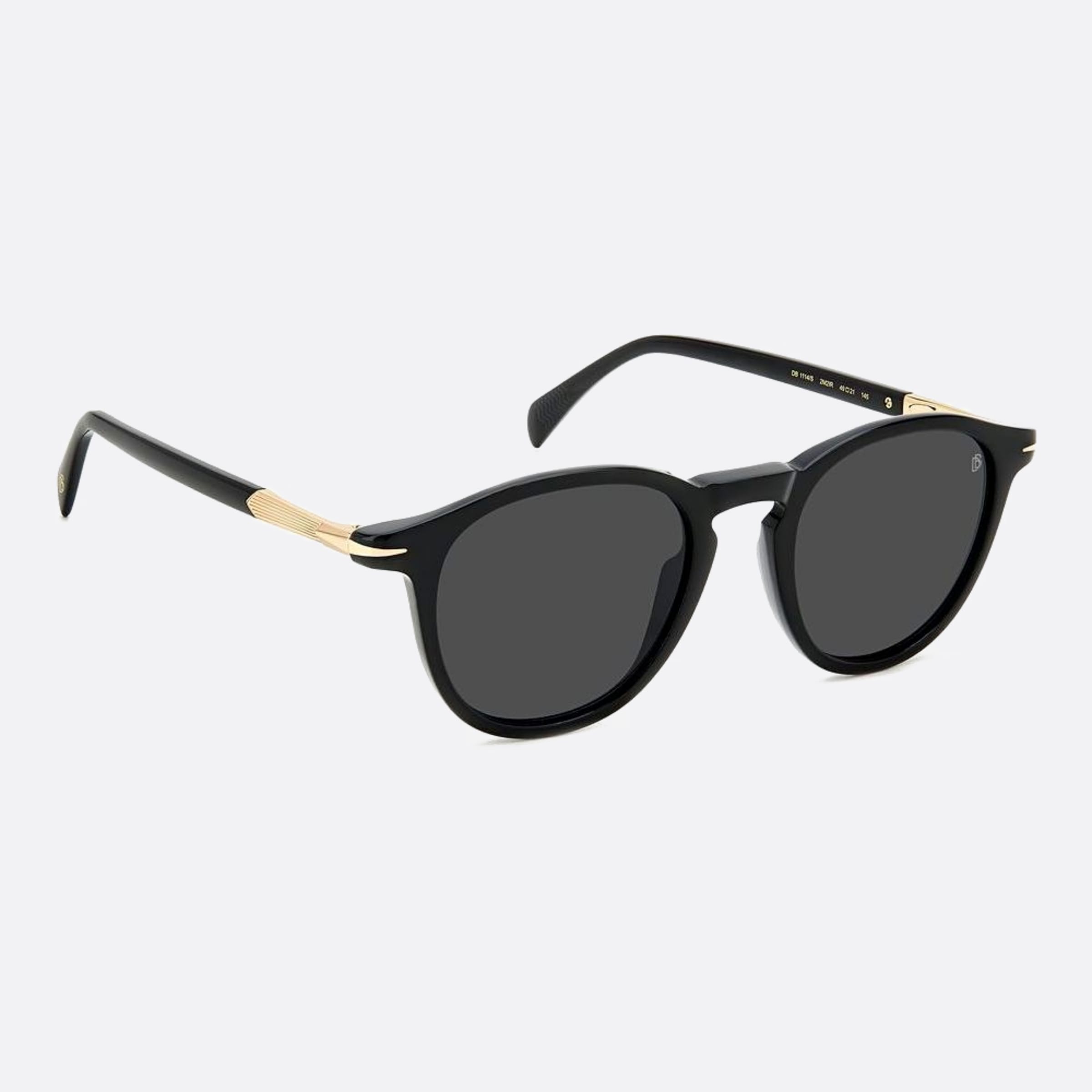 David 49mm Beckham 2m2 Black Geometric Men Sunglasses - Detail View