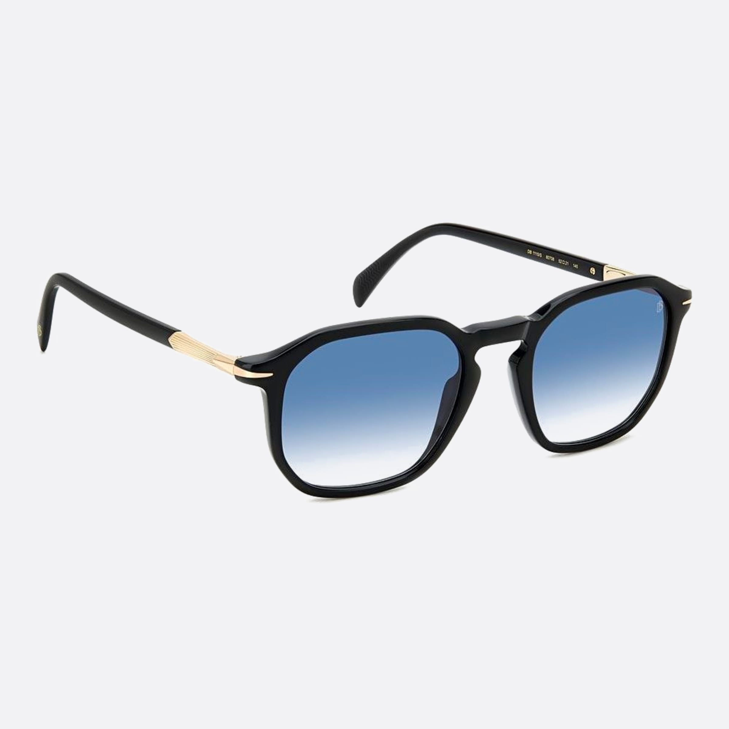 David 52mm Beckham Black Squared Men Sunglasses - Detail View