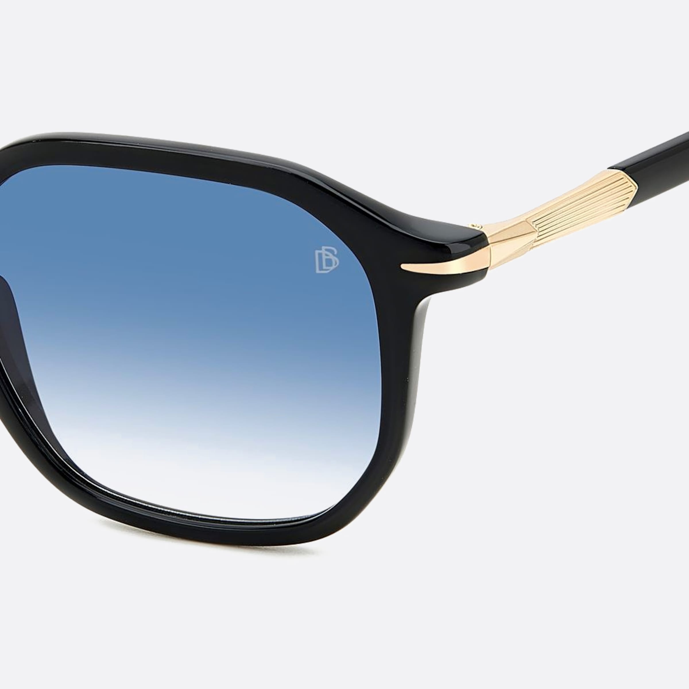 David 52mm Beckham Black Squared Men Sunglasses - Lifestyle Shot