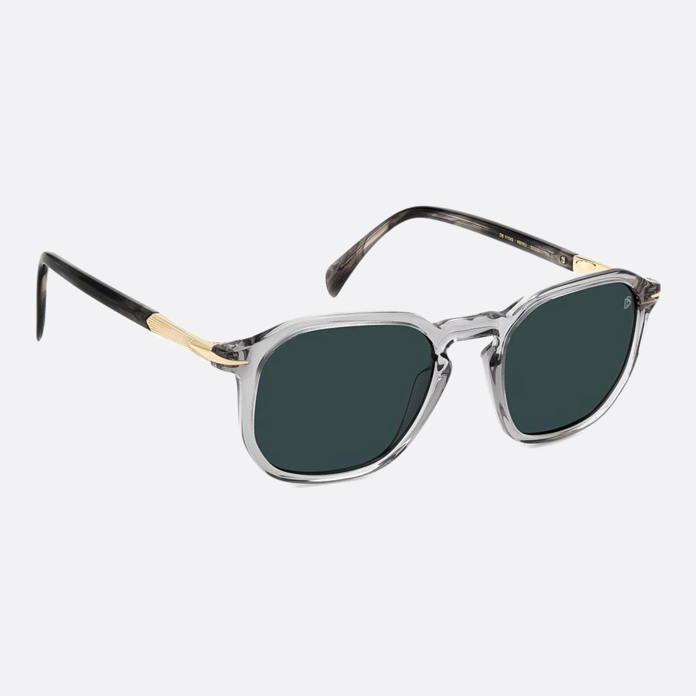David 52mm Beckham Kb7 Grey Squared Men Sunglasses - Detail View