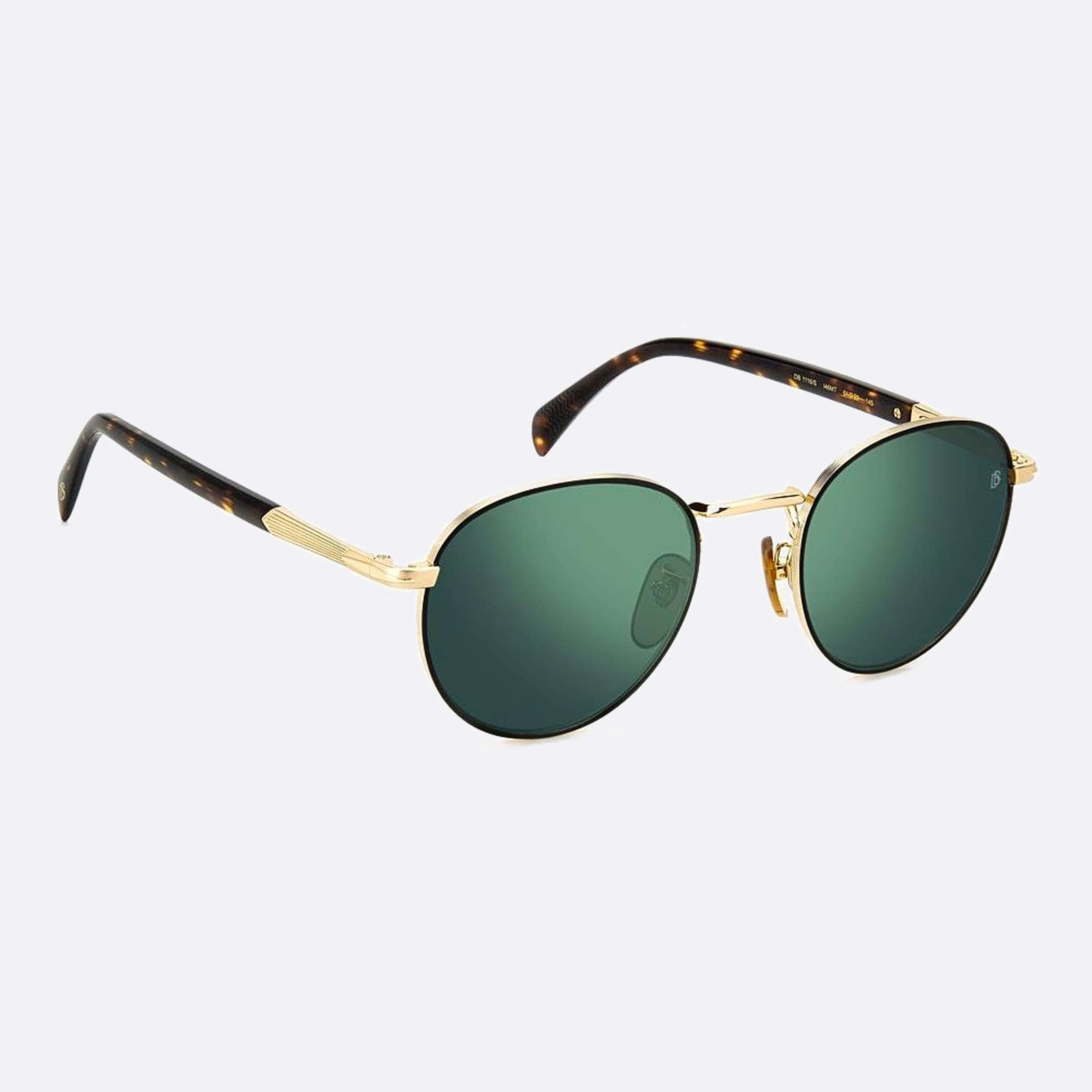 David 51mm Beckham I46 Black Round Men Sunglasses - Detail View