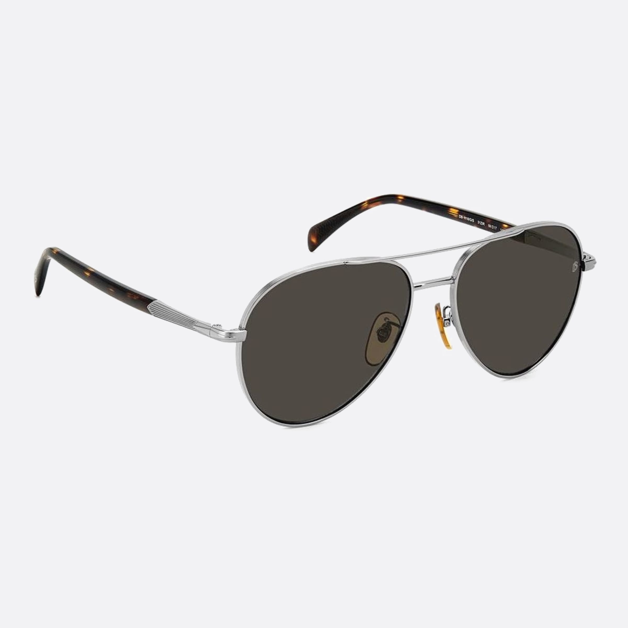 David 59mm Beckham 31z Grey Pilot Men Sunglasses - Detail View