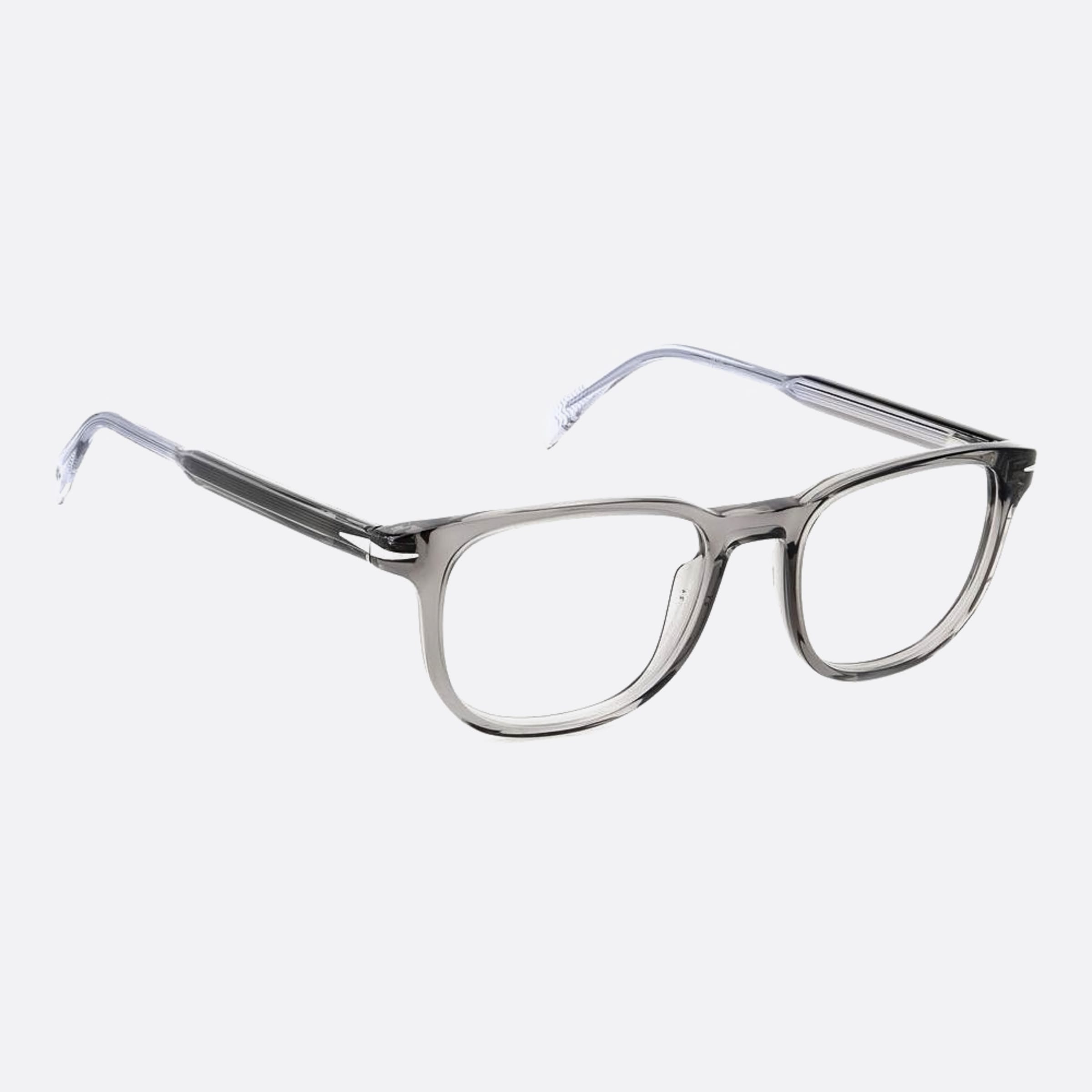 David 50mm Beckham Kb7 Grey Squared Men Eyeglasses - Detail View