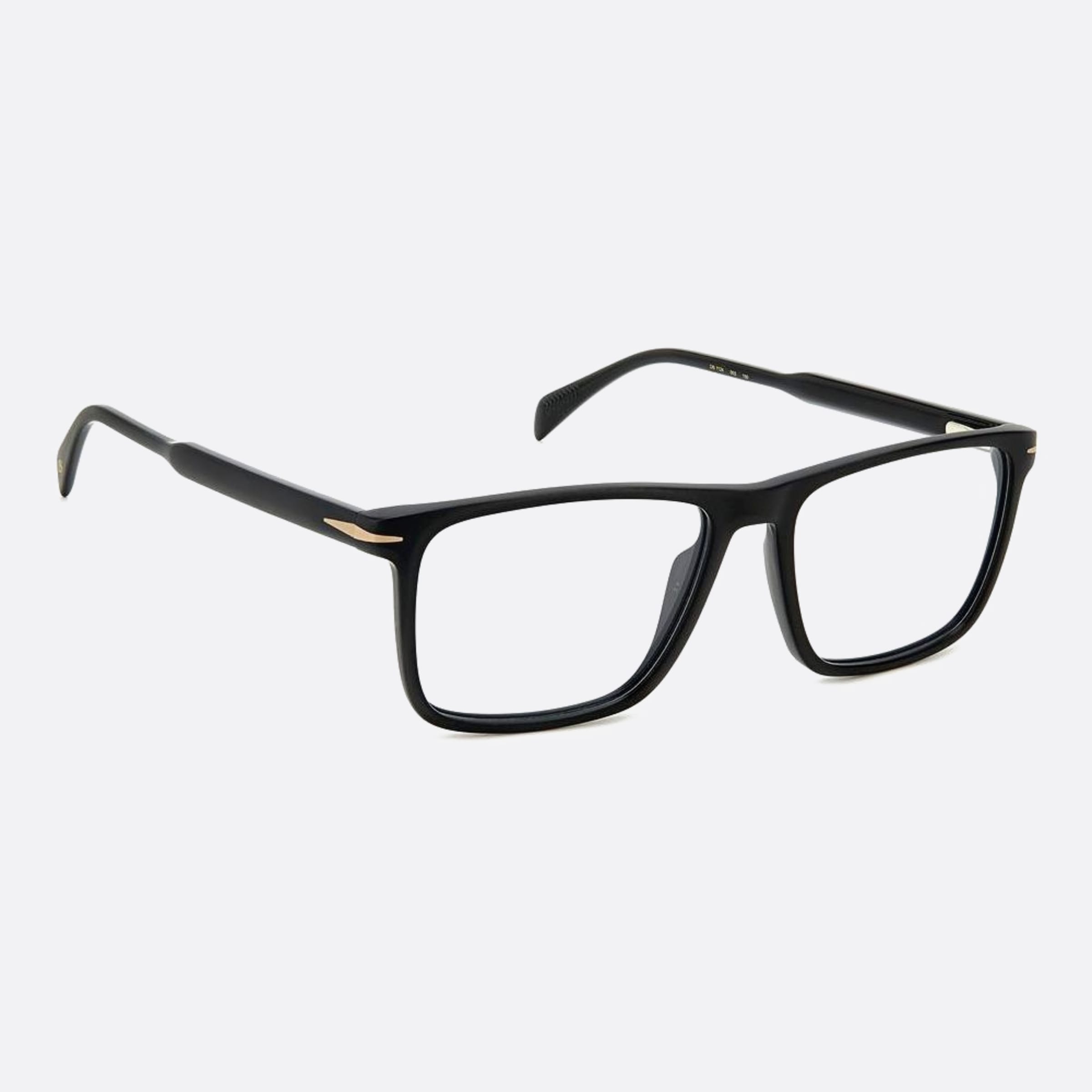 David 57mm Beckham Black Squared Men Eyeglasses - Detail View