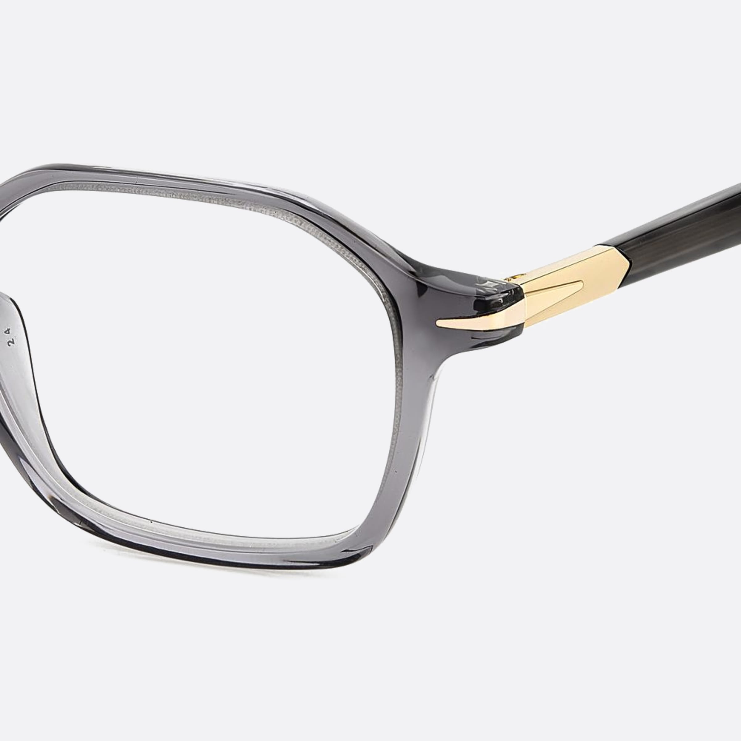 David 50mm Beckham Kb7 Grey Geometric Men Eyeglasses - Detail View
