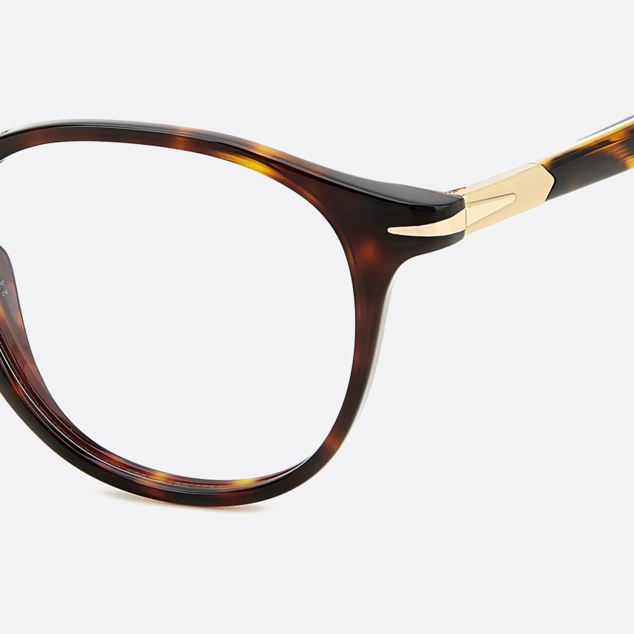 David 50mm Beckham 2ik Havana Round Men Eyeglasses - Detail View