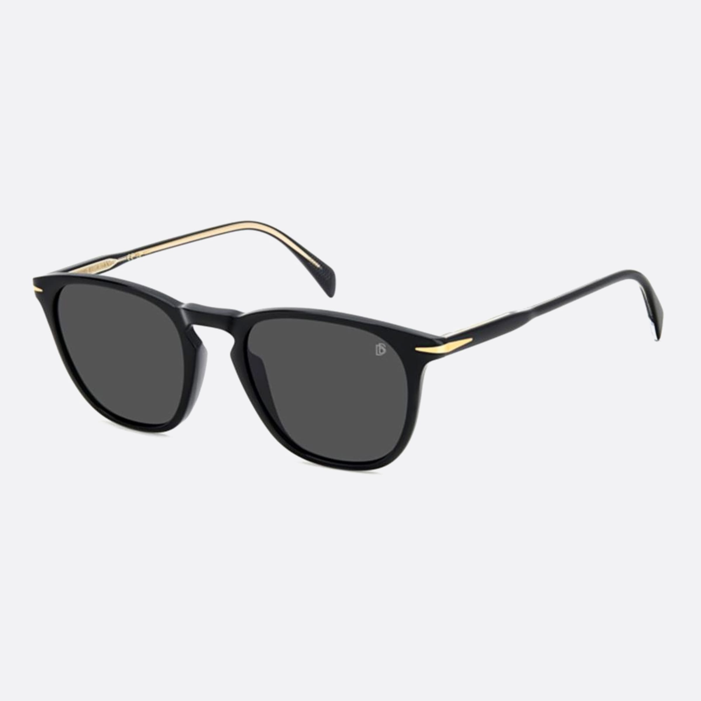 David 51mm Beckham Black Rectangle Men Sunglasses - Side View