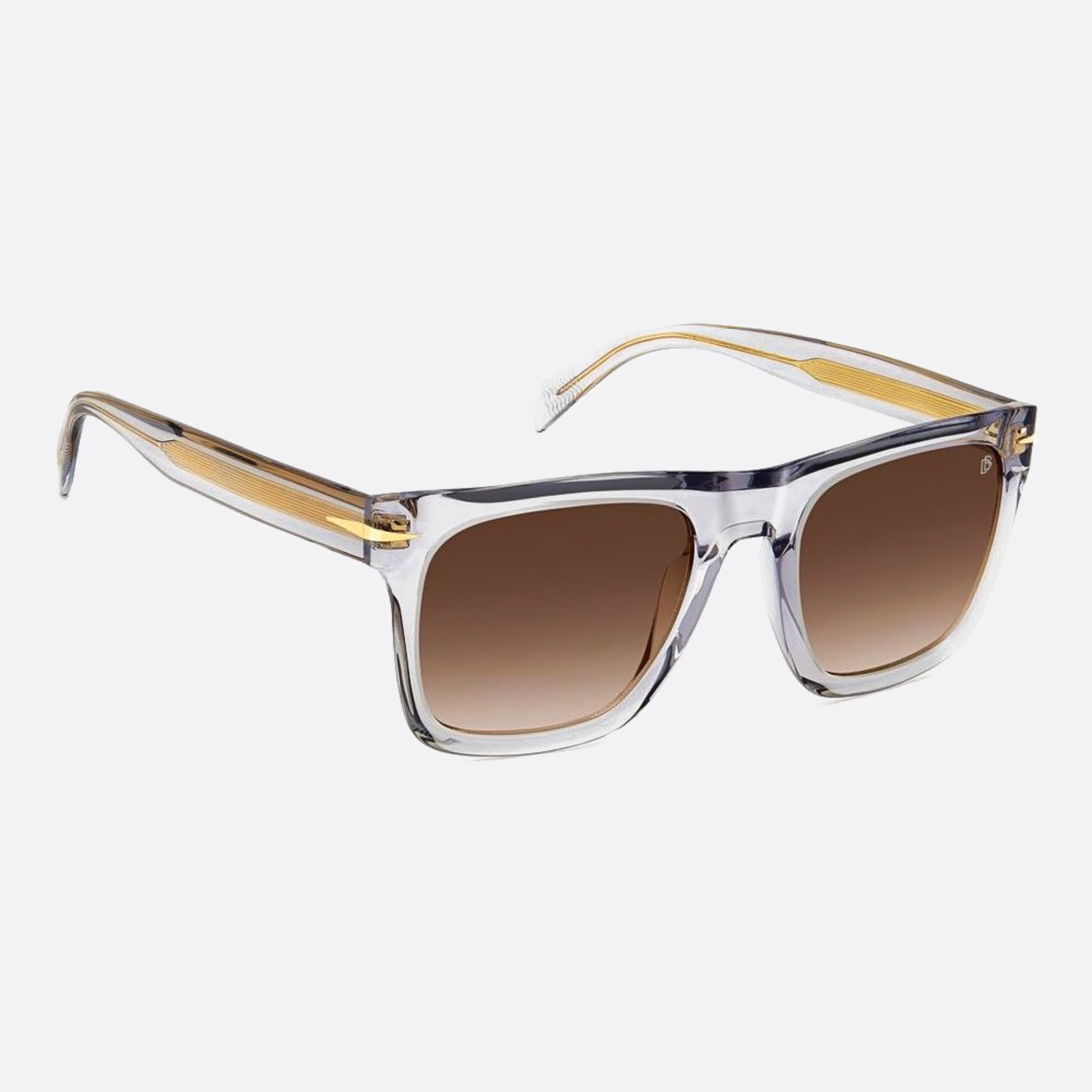David 54mm Beckham Flat 63m Grey Geometric Men Sunglasses - Detail View