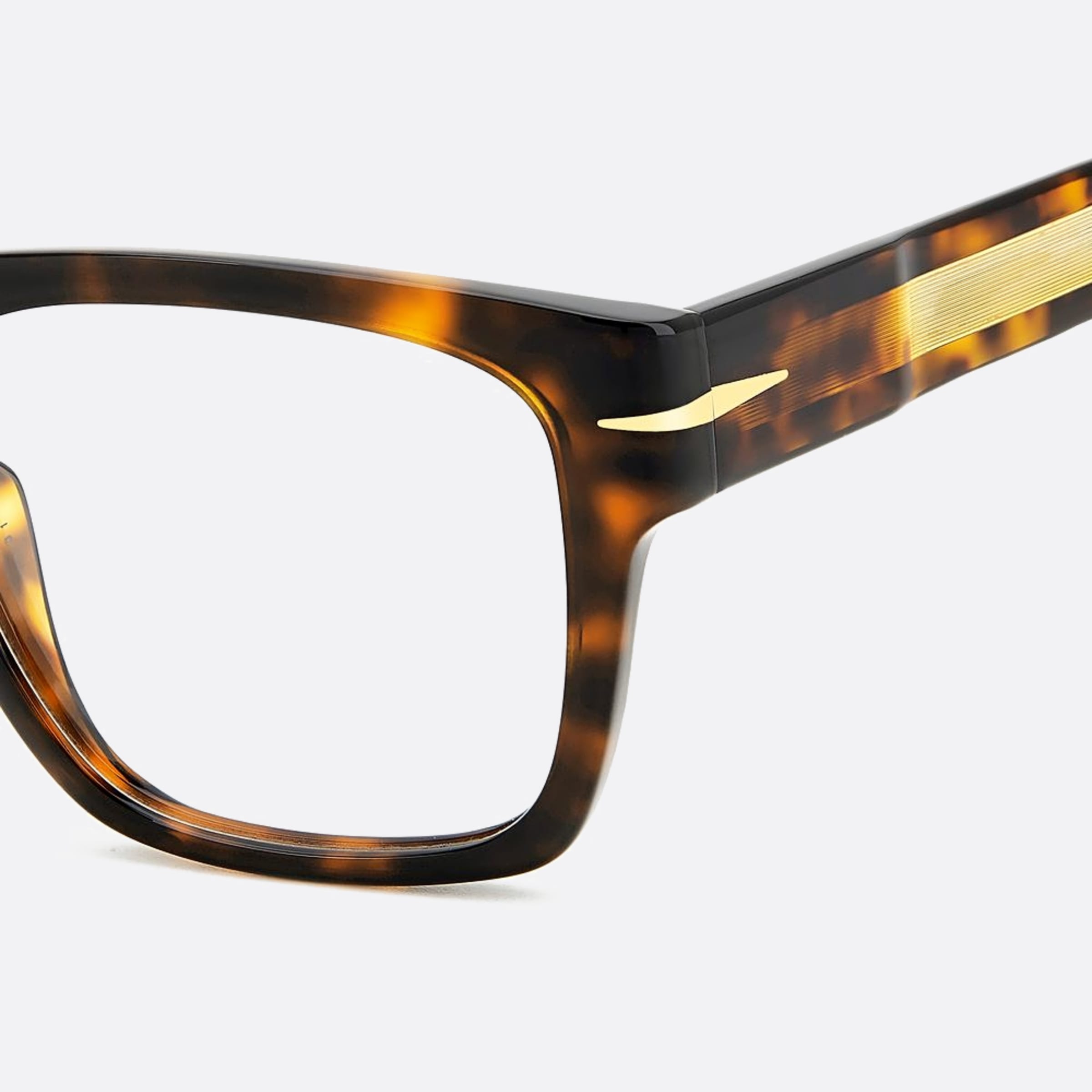 David 54mm Beckham Bold Havana Geometric Men Eyeglasses - Additional Angle