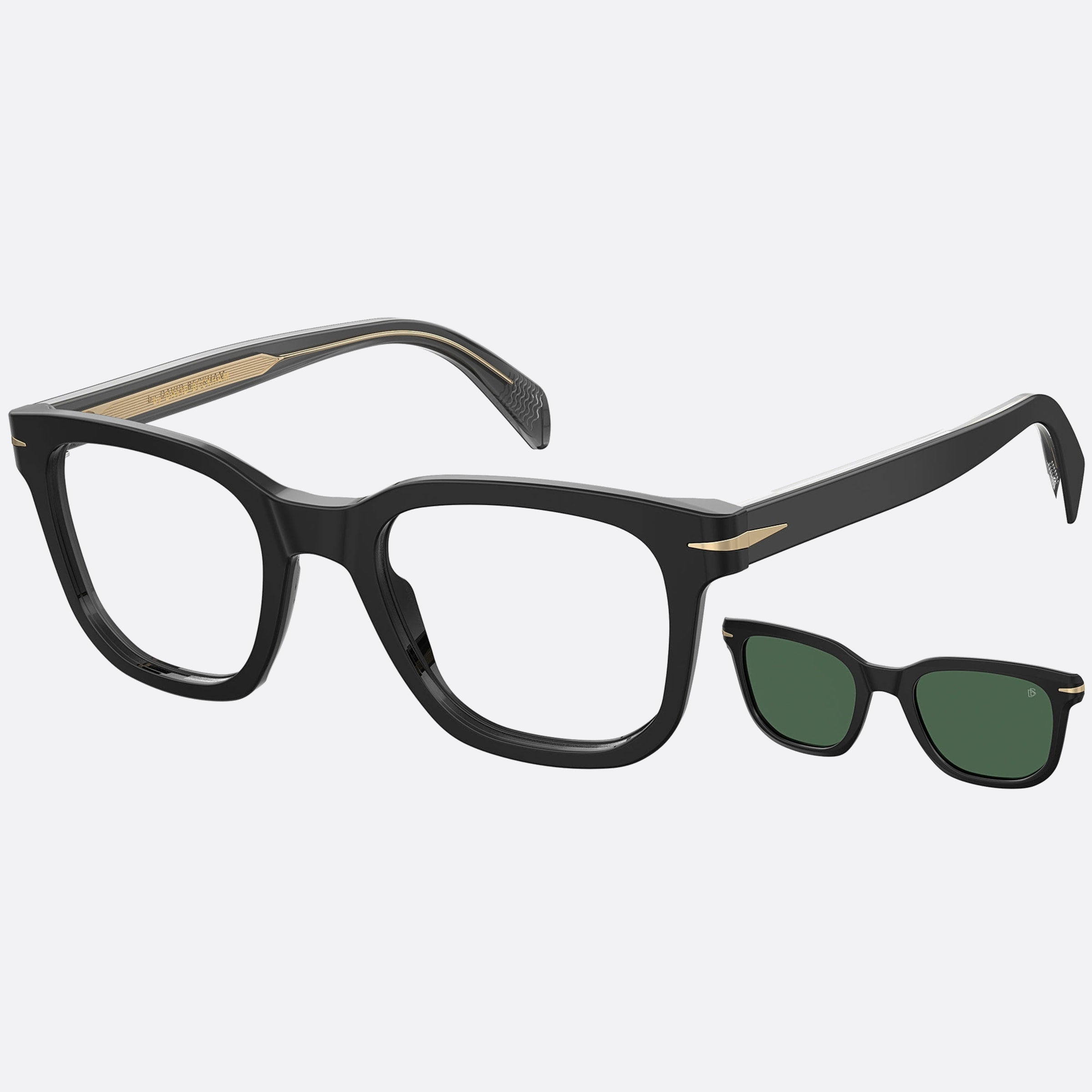 David 50mm Beckham Black Squared Men Sunglasses - Lifestyle Shot