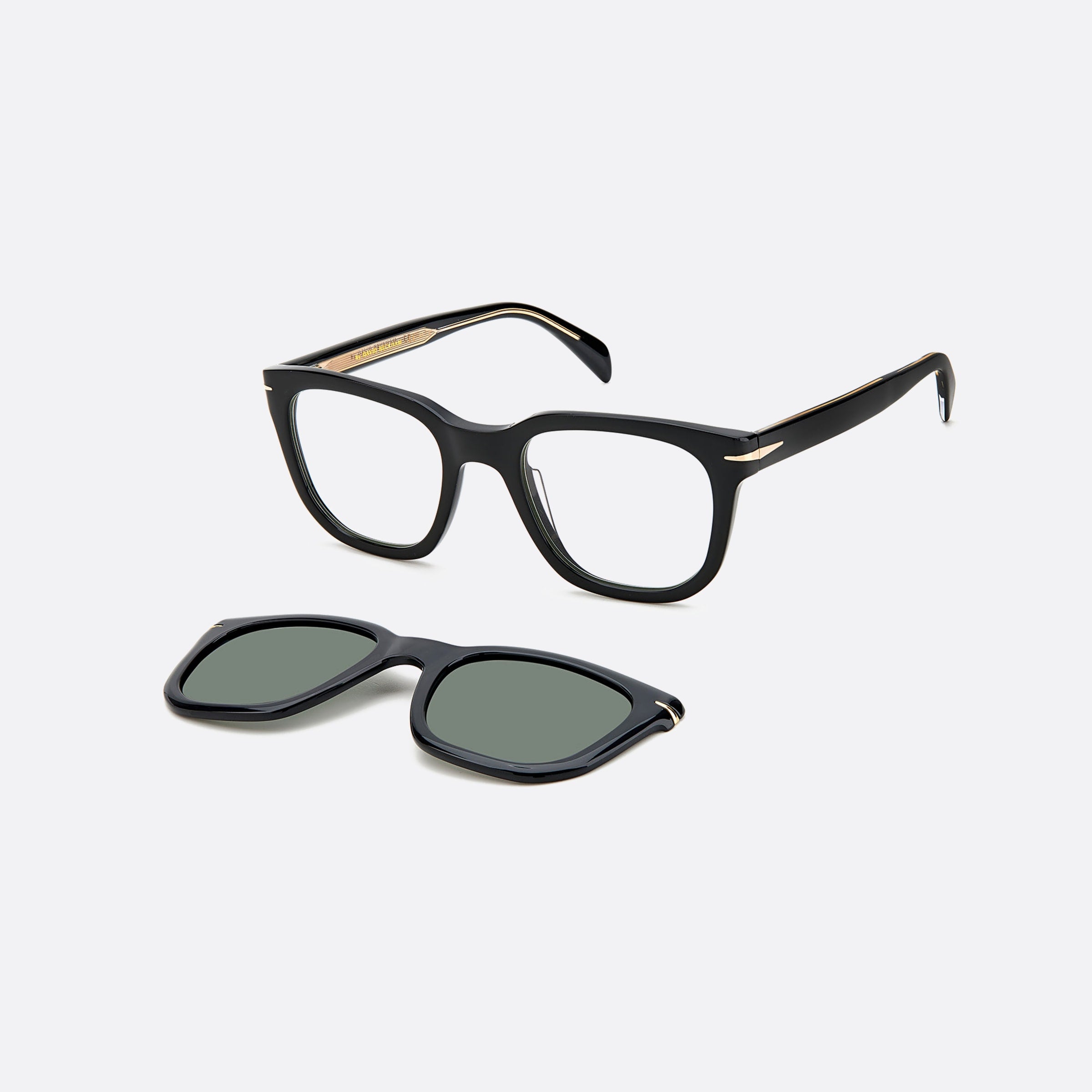 David 50mm Beckham Black Squared Men Sunglasses - Additional Angle