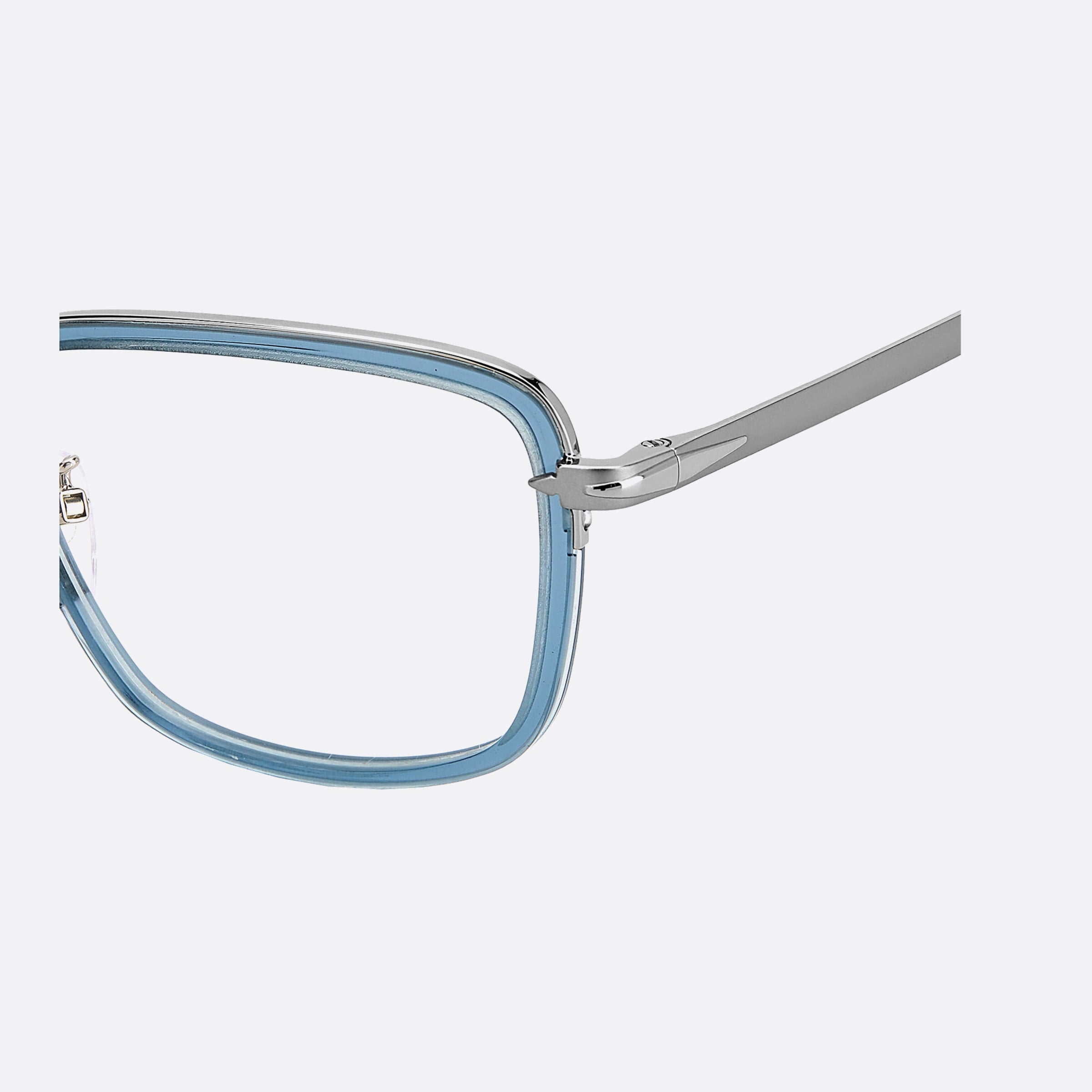 David 54mm Beckham V84 Blue Geometric Men Eyeglasses - Lifestyle Shot