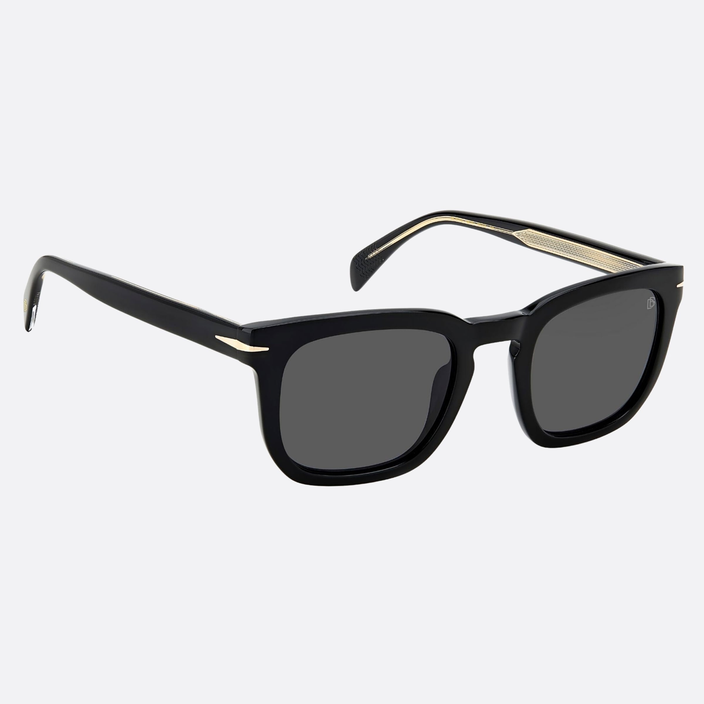 David 50mm Beckham Black Squared Men Sunglasses - Detail View