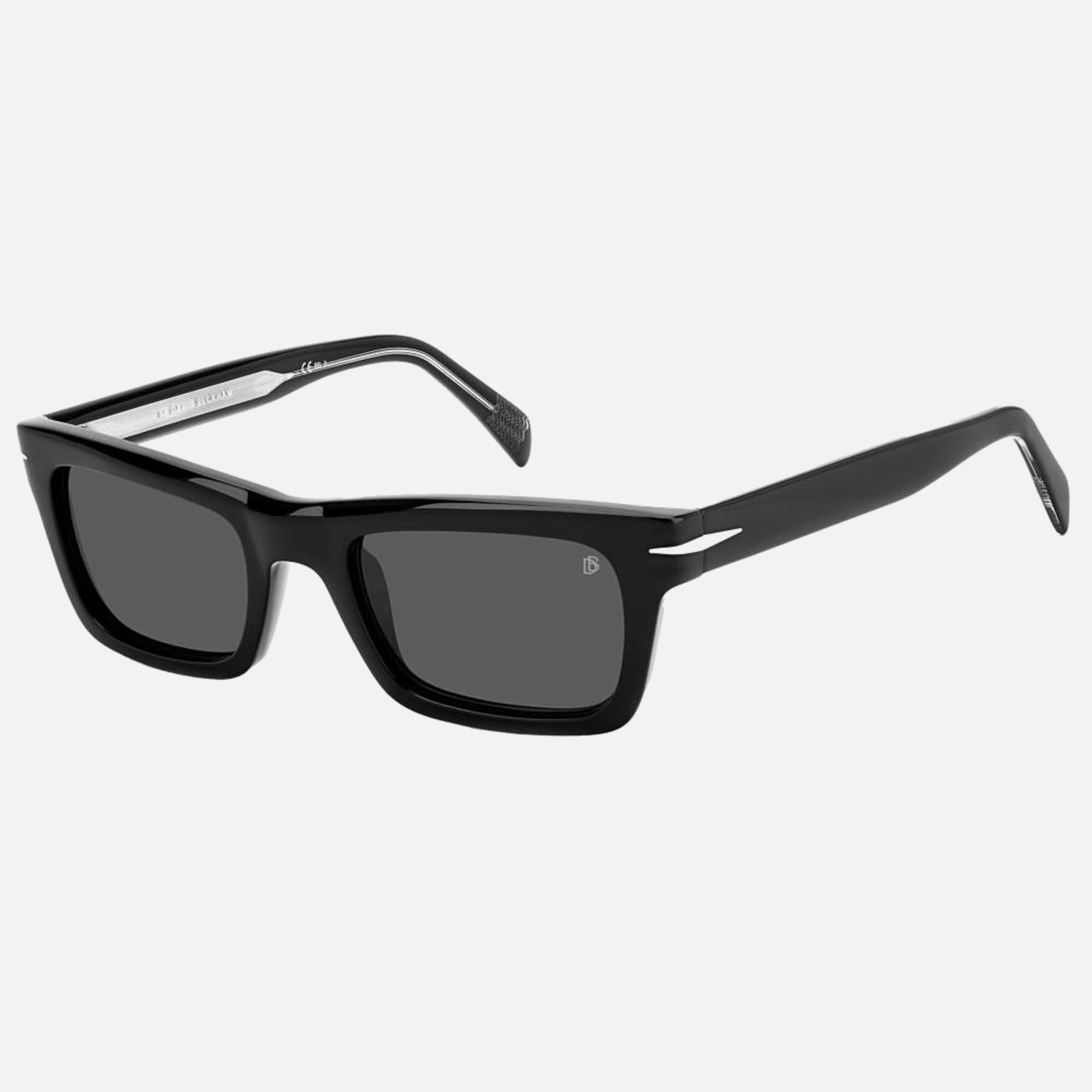 David 51mm Beckham Black Geometric Men Sunglasses - Side View