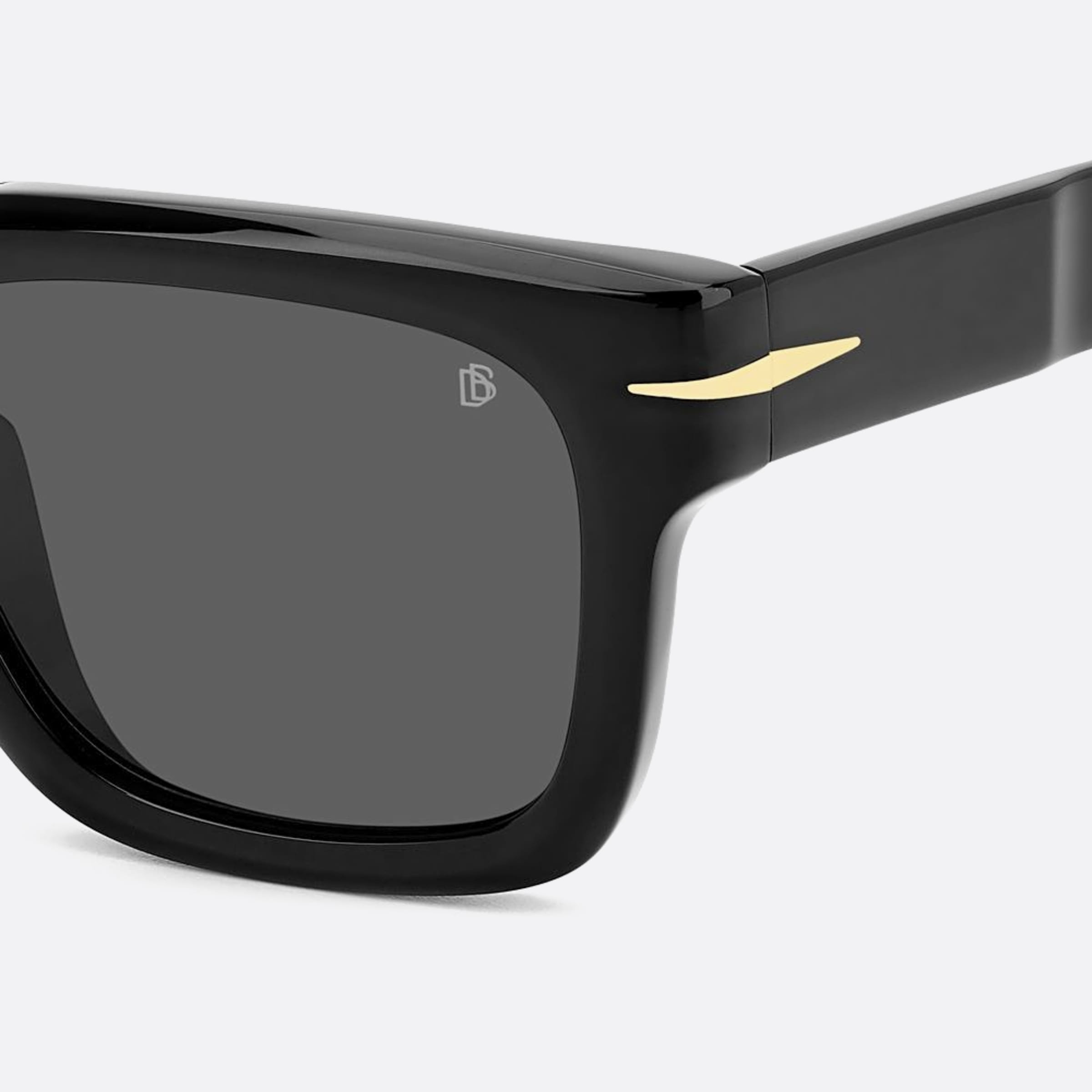 David 52mm Beckham Black Squared Men Sunglasses - Lifestyle Shot