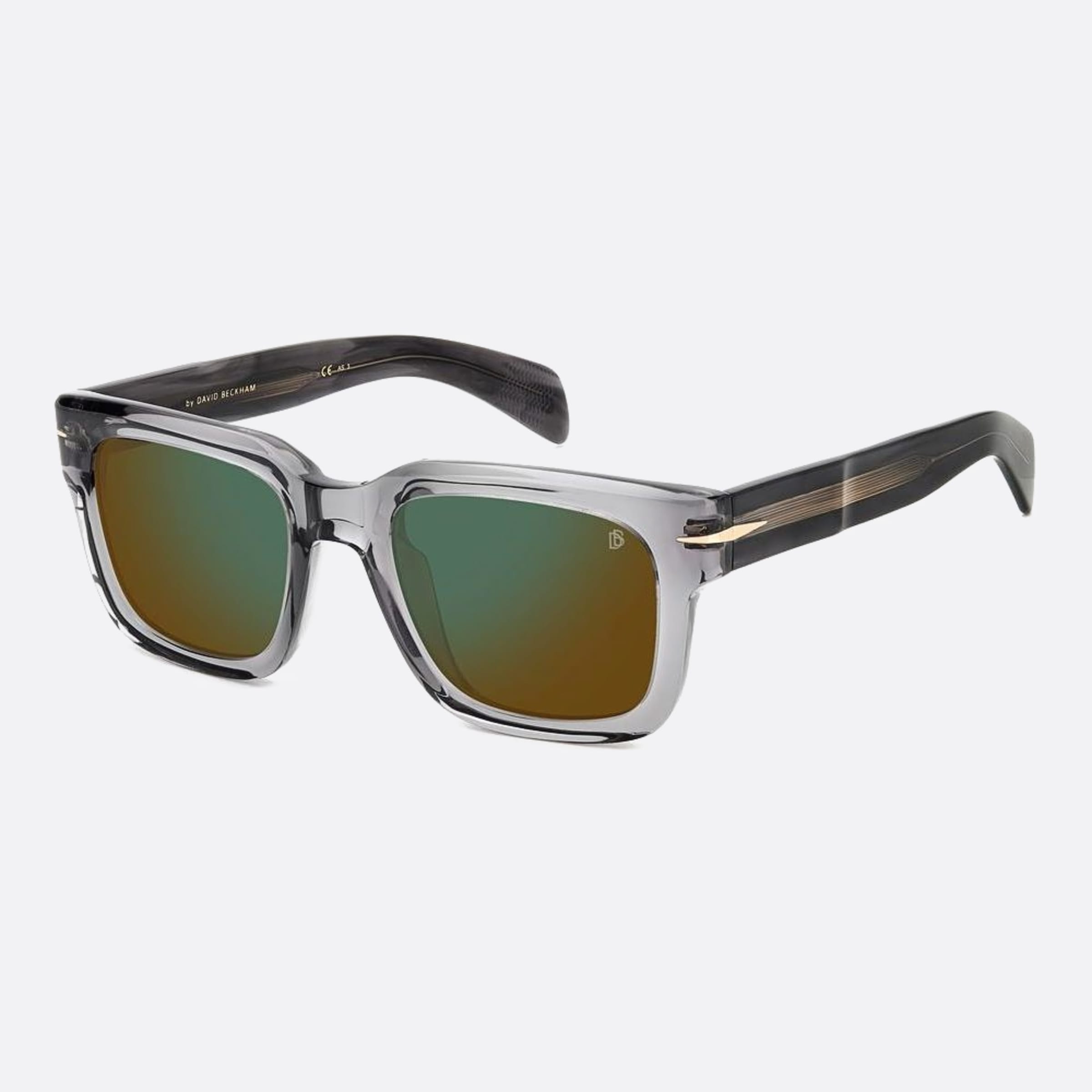 David 52mm Beckham Kb7 Grey Squared Men Sunglasses - Side View