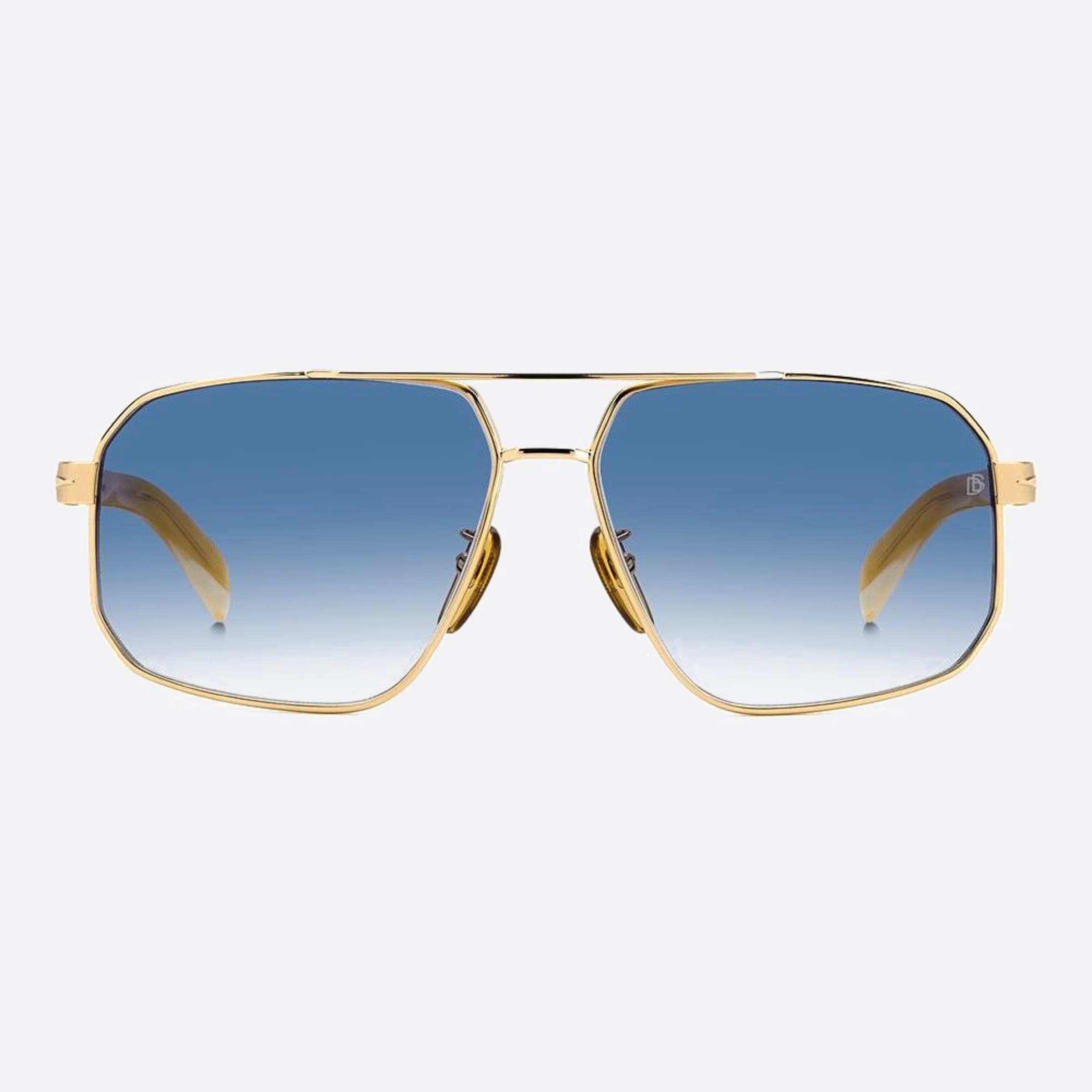 David 61mm Beckham 06s Gold Geometric Men Sunglasses - Main View