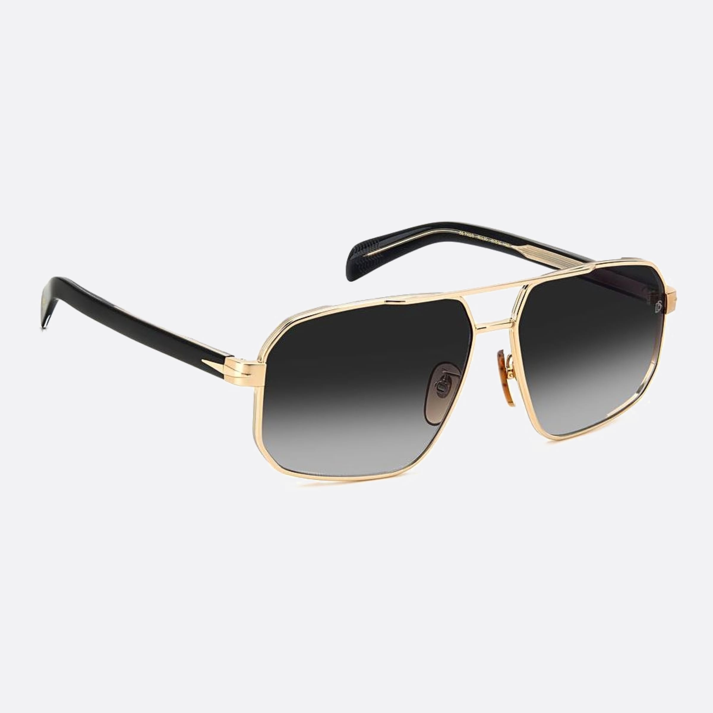 David 61mm Beckham Rhl Gold Geometric Men Sunglasses - Lifestyle Shot