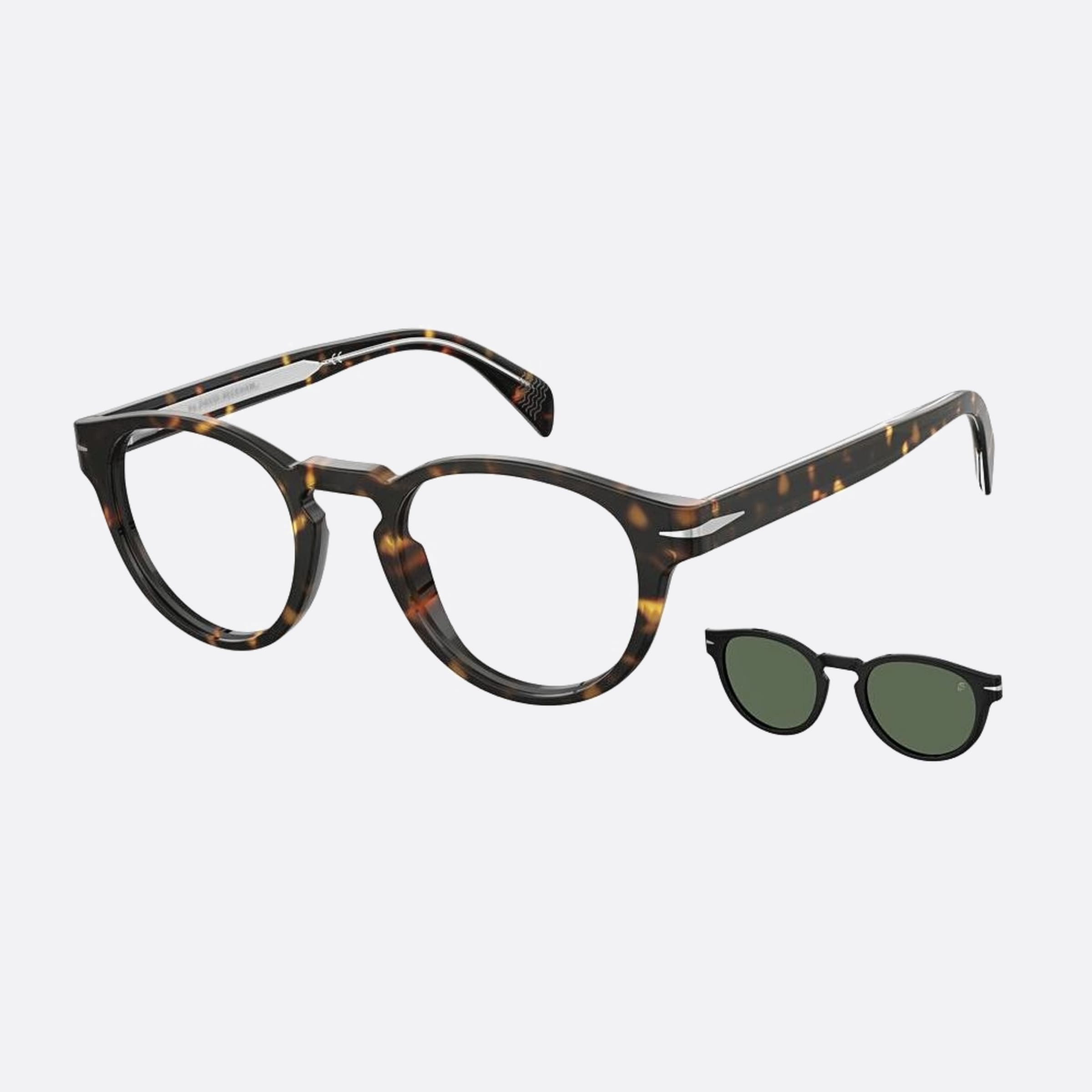 David 49mm Beckham Havana Squared Men Sunglasses - Lifestyle Shot