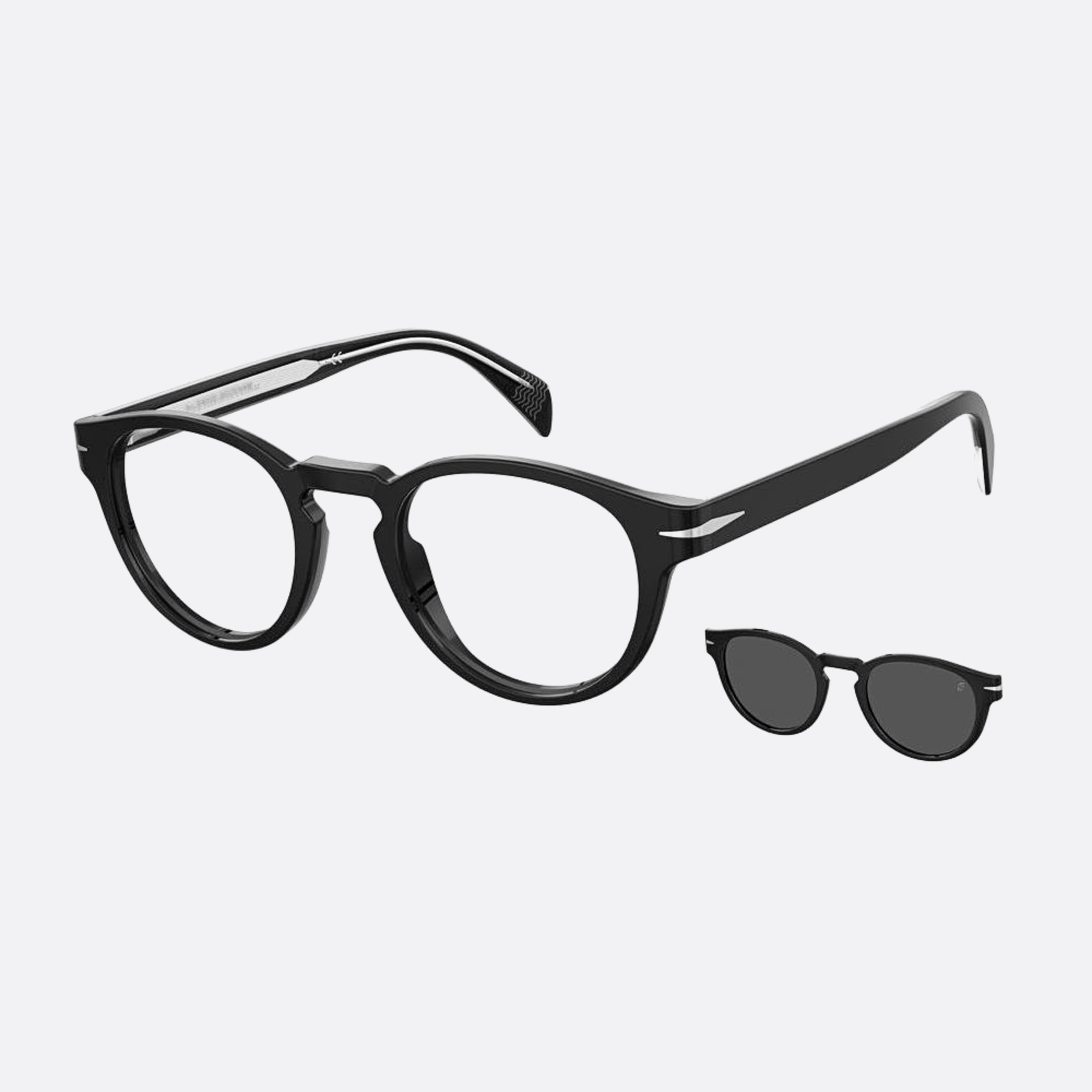 David 49mm Beckham Black Squared Men Sunglasses - Lifestyle Shot