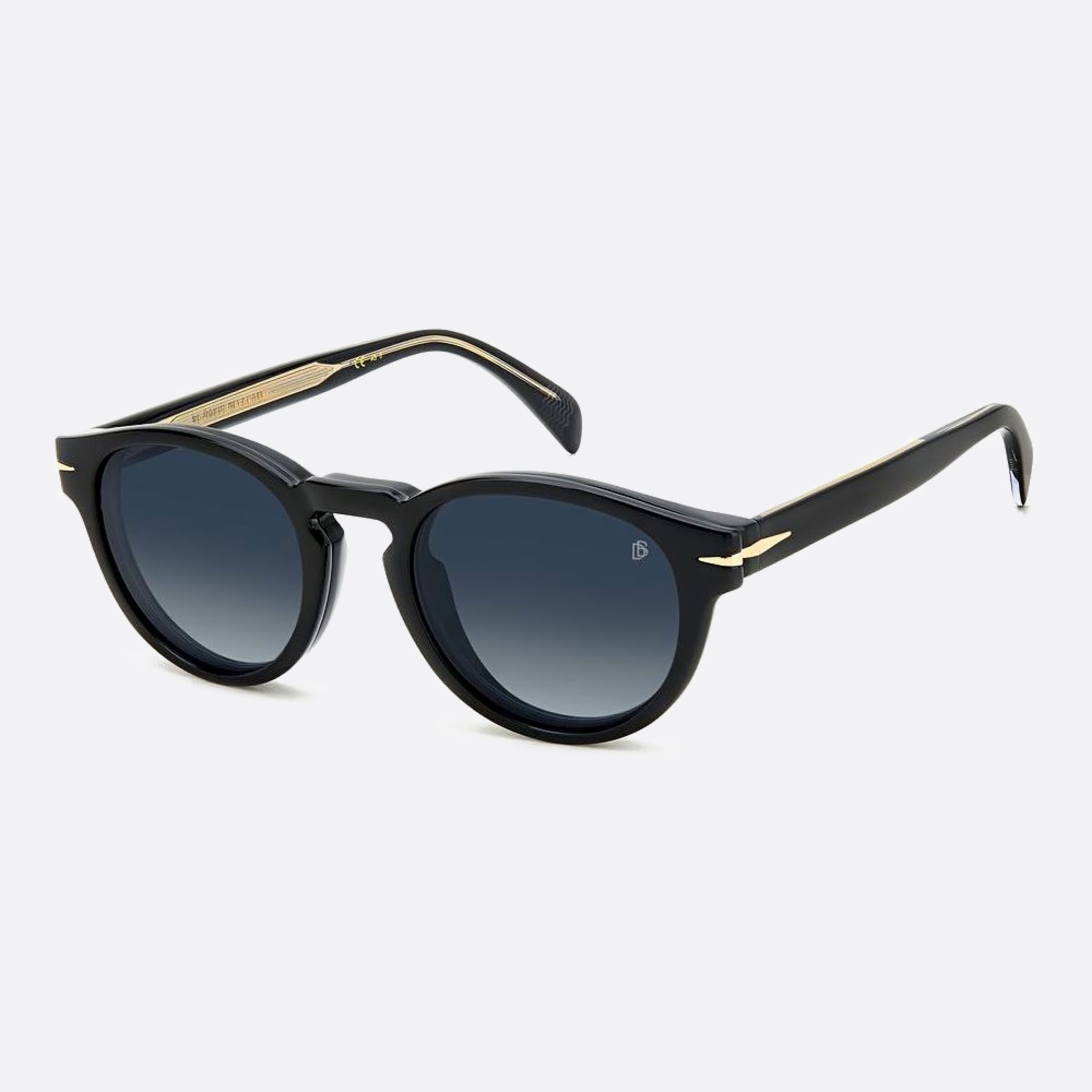 David 49mm Beckham Black Squared Polarized Men Sunglasses - Additional Angle