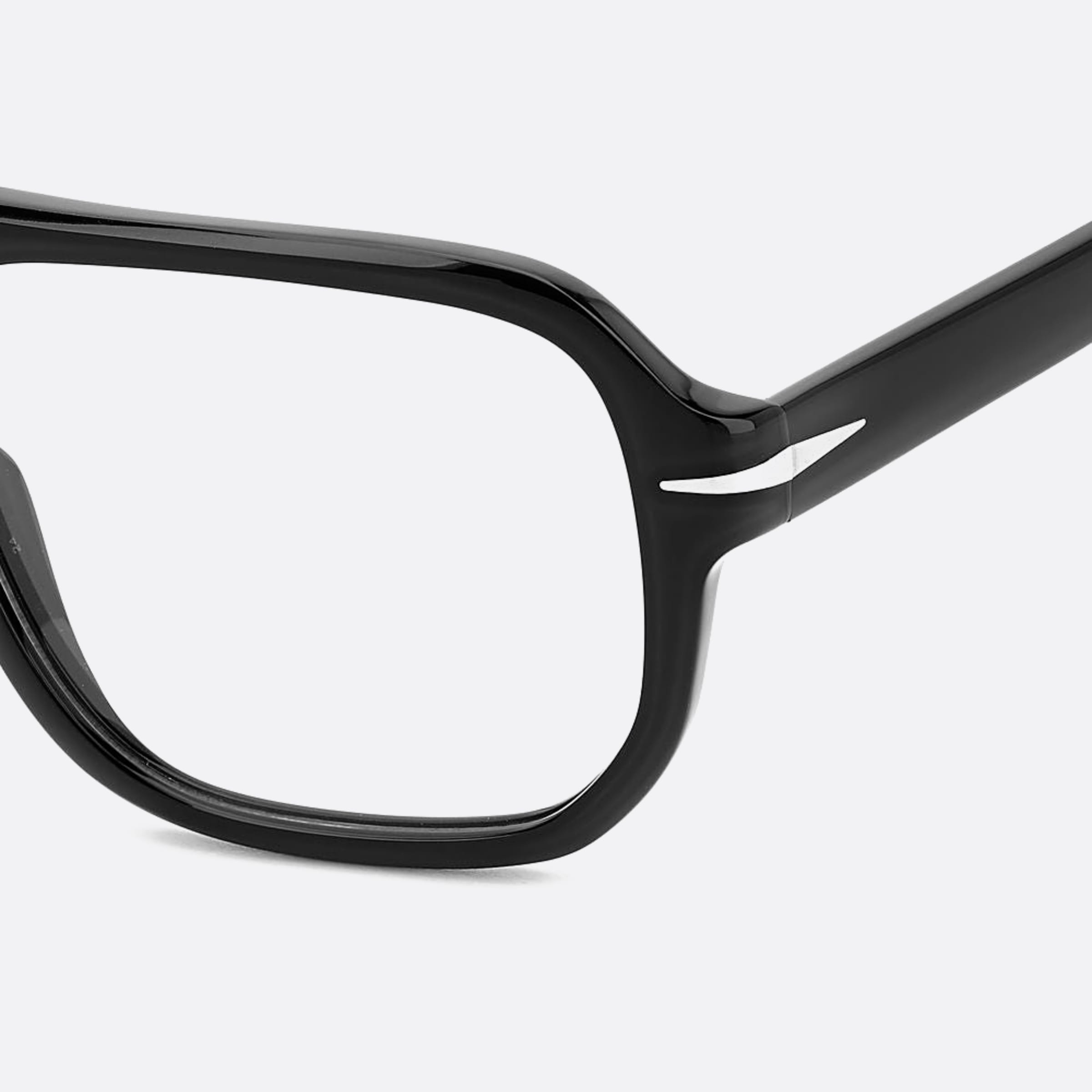David 56mm Beckham Ans Black Geometric Men Eyeglasses - Lifestyle Shot