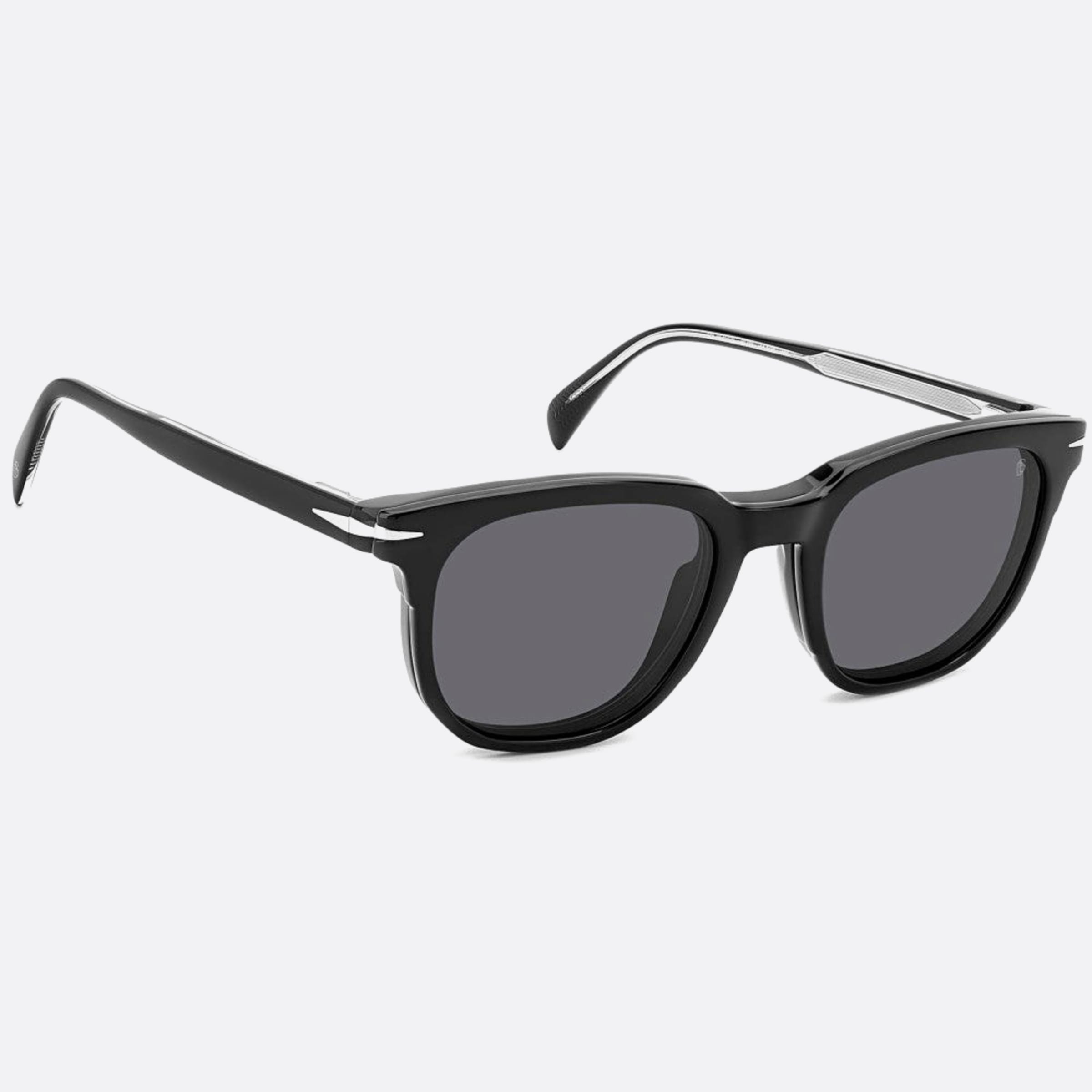 David 51mm Beckham Black Geometric Men Sunglasses - Detail View