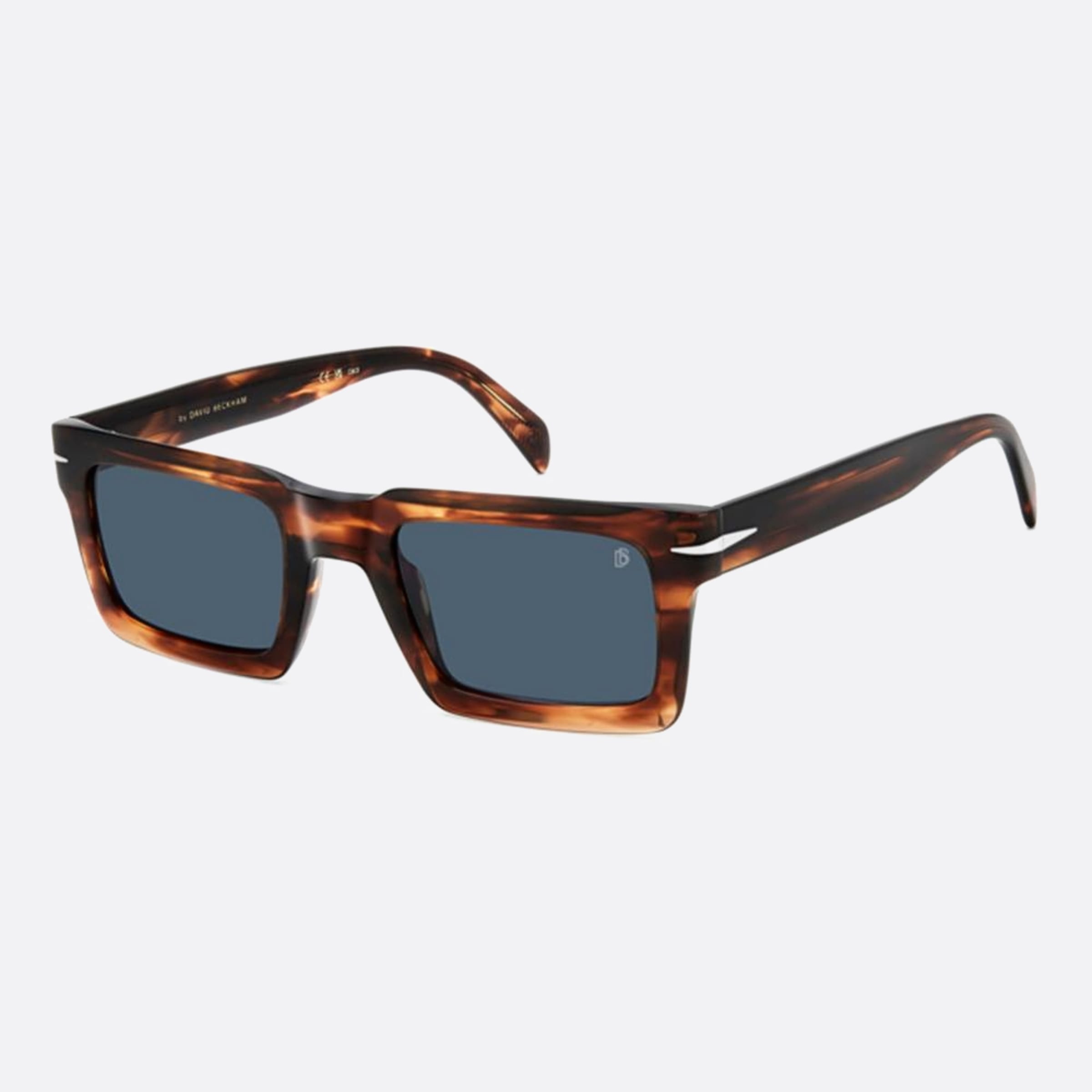 David 51mm Beckham Ex4 Brown Rectangle Men Sunglasses - Side View