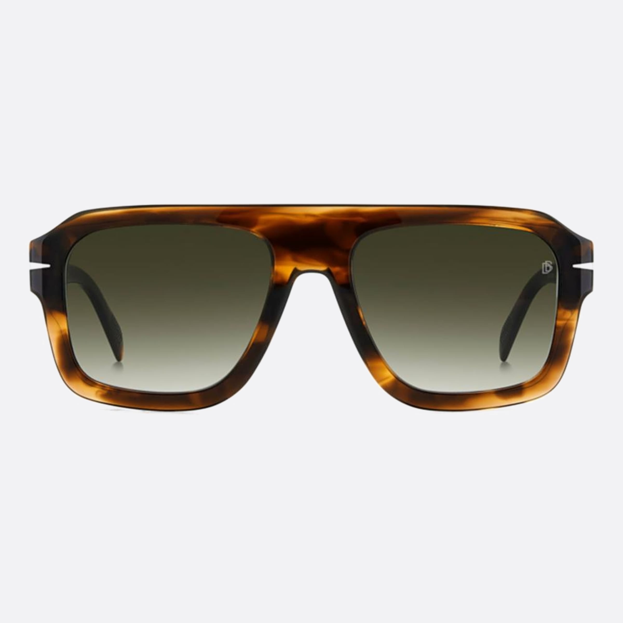 David 54mm Beckham Ex4 Brown Rectangle Men Sunglasses - Main View