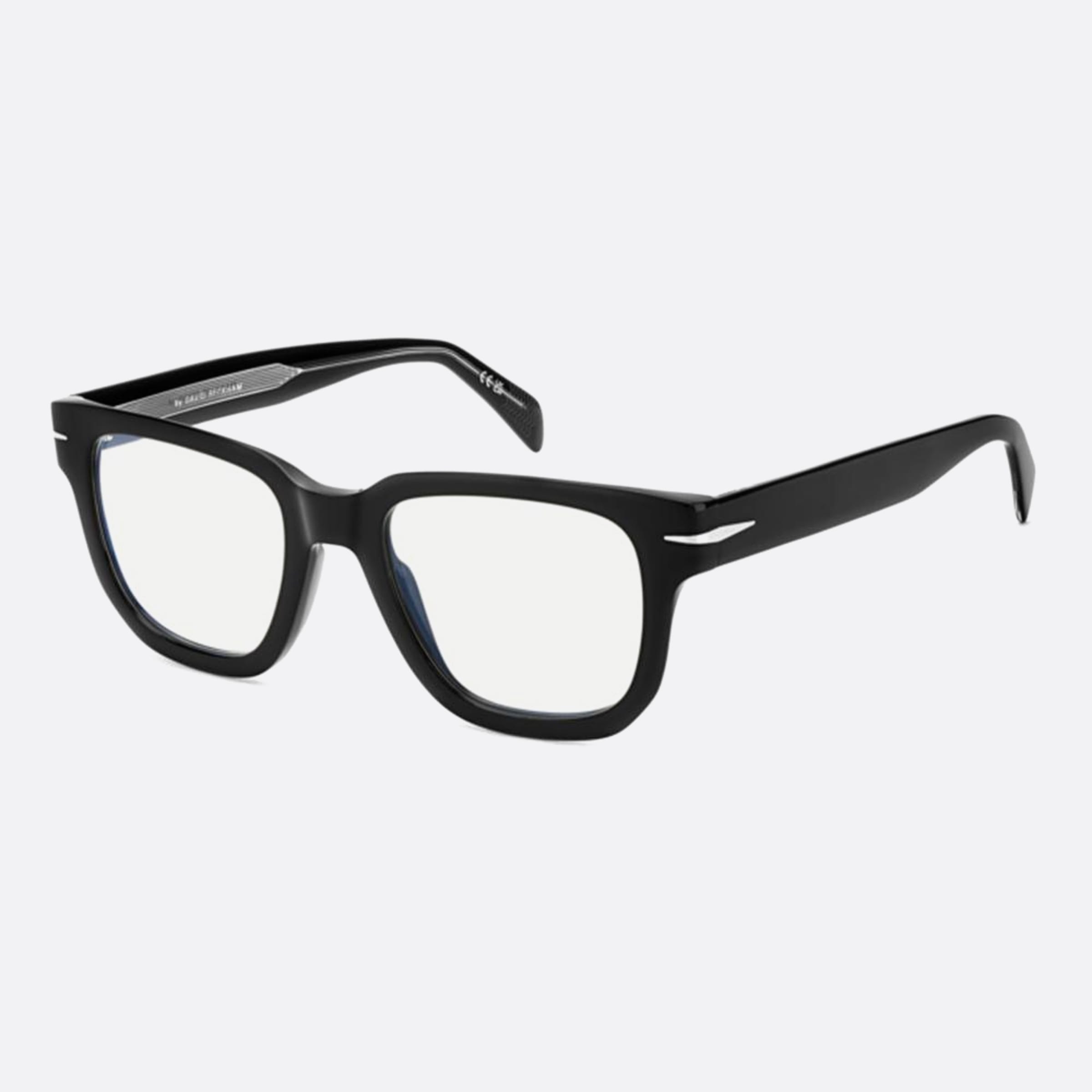 David 50mm Beckham Black Rectangle Men Eyeglasses - Side View