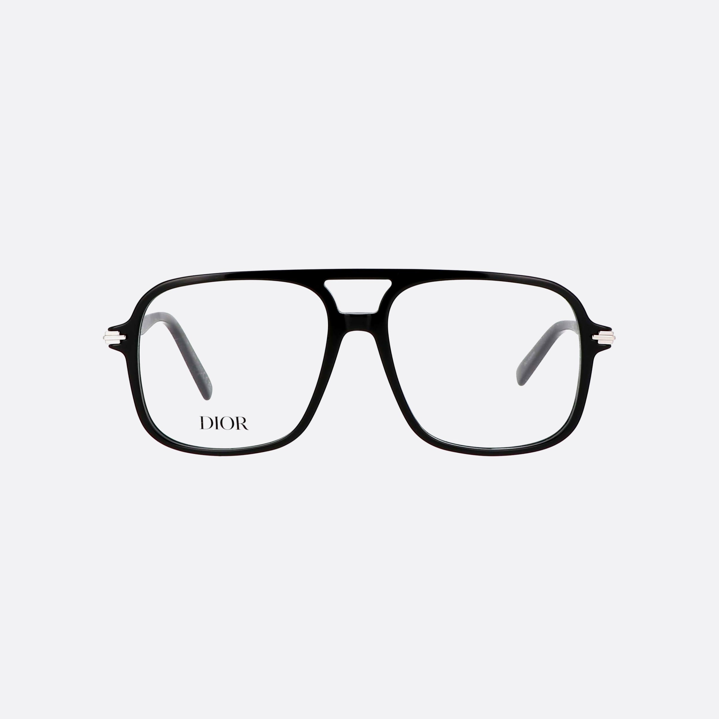 Dior 56mm Blacksuito N3i Black Men Eyeglasses - Side View