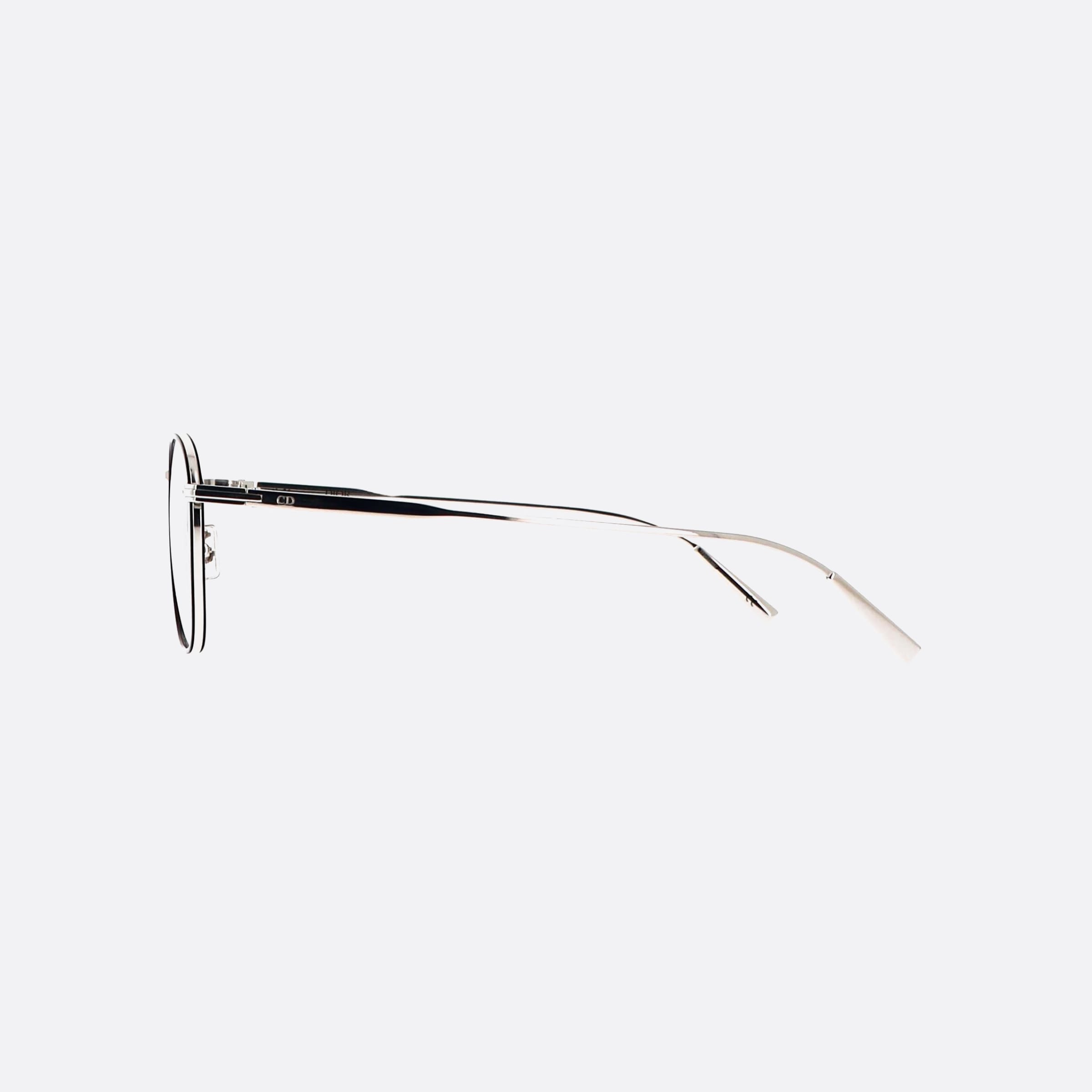 Dior 50mm Blacksuito S2u F400 Silver Men Eyeglasses - Detail View