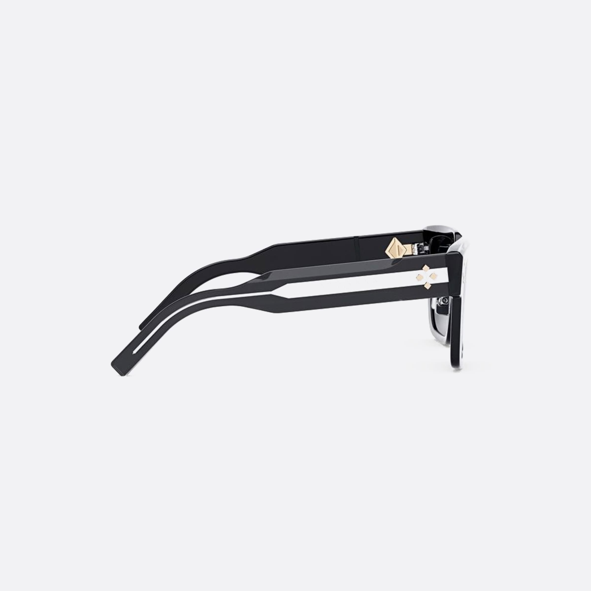 Dior 55mm Diamond S3f 10a0 Black Squared Men Sunglasses - Additional Angle