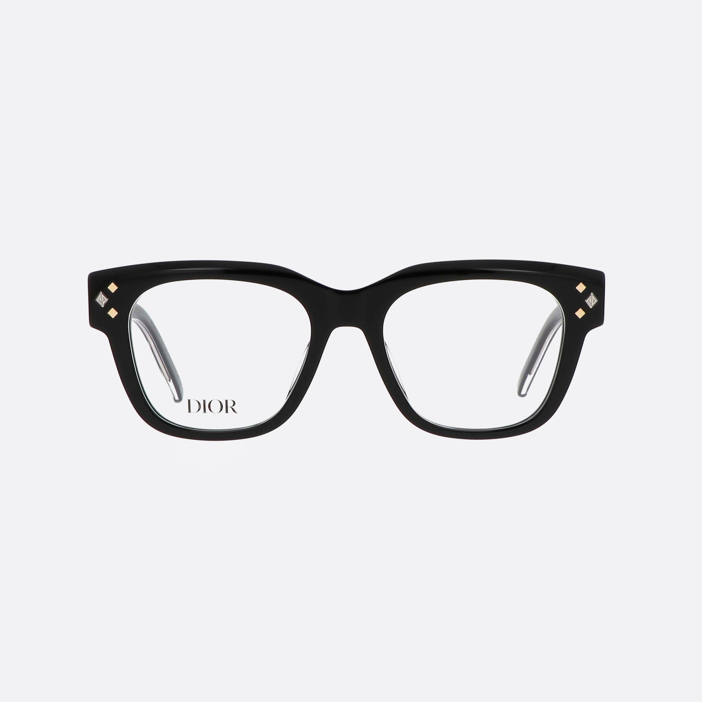 Dior 51mm Diamondo S4i Black Men Eyeglasses - Side View