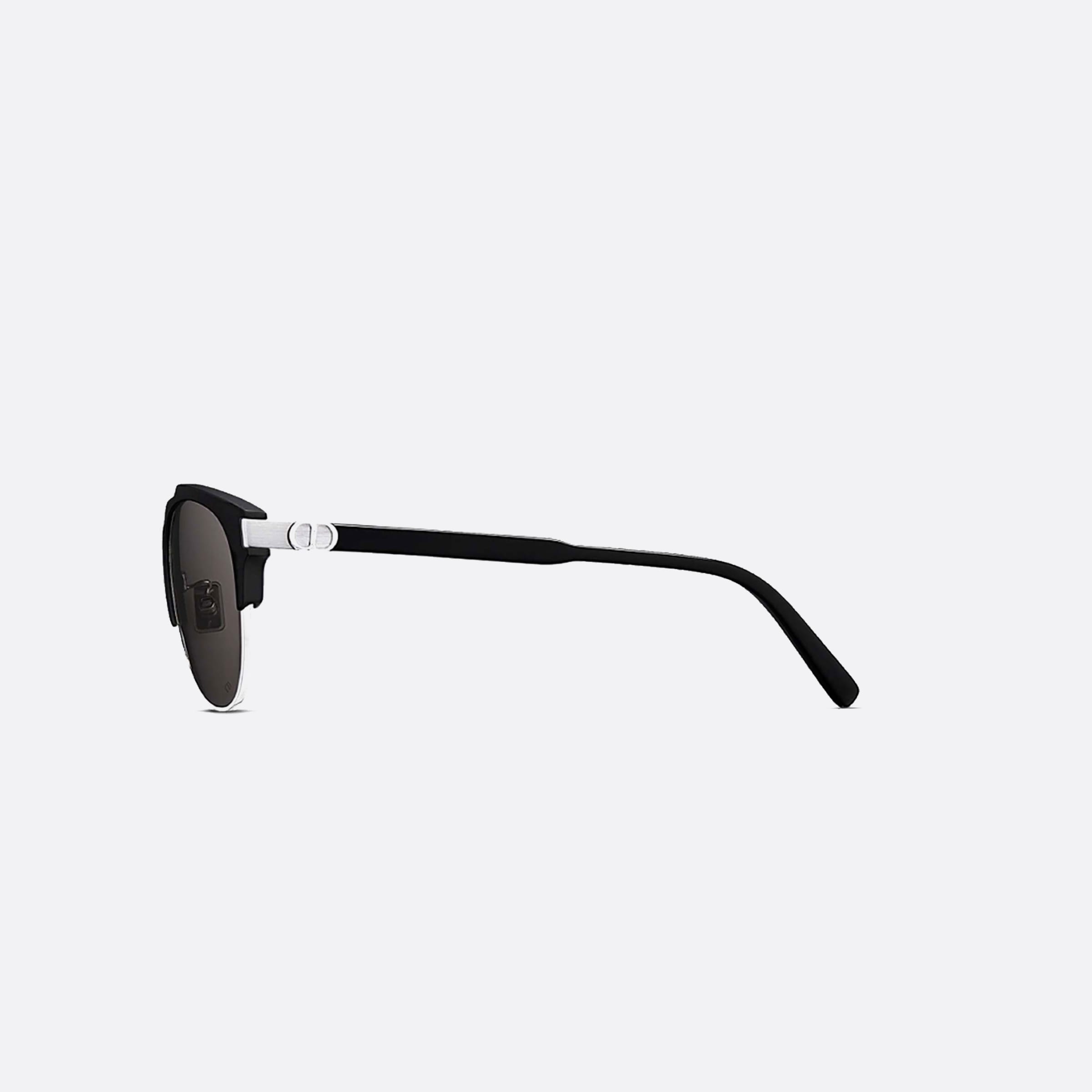 Dior 53mm Men's Icon R1u I3a0 Black Geometric Sunglasses - Detail View