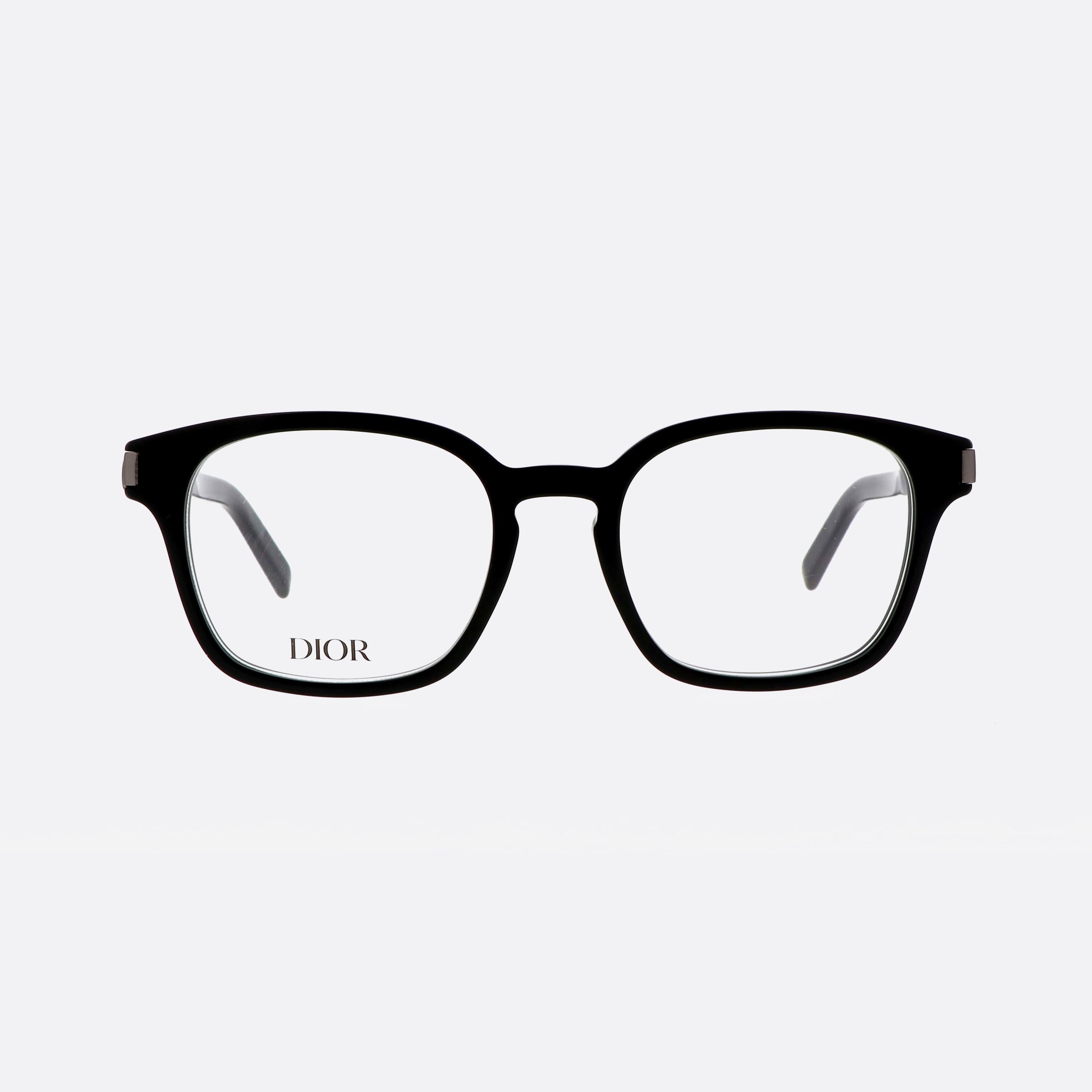 Dior 53mm Icono S4i Black Squared Men Eyeglasses - Side View
