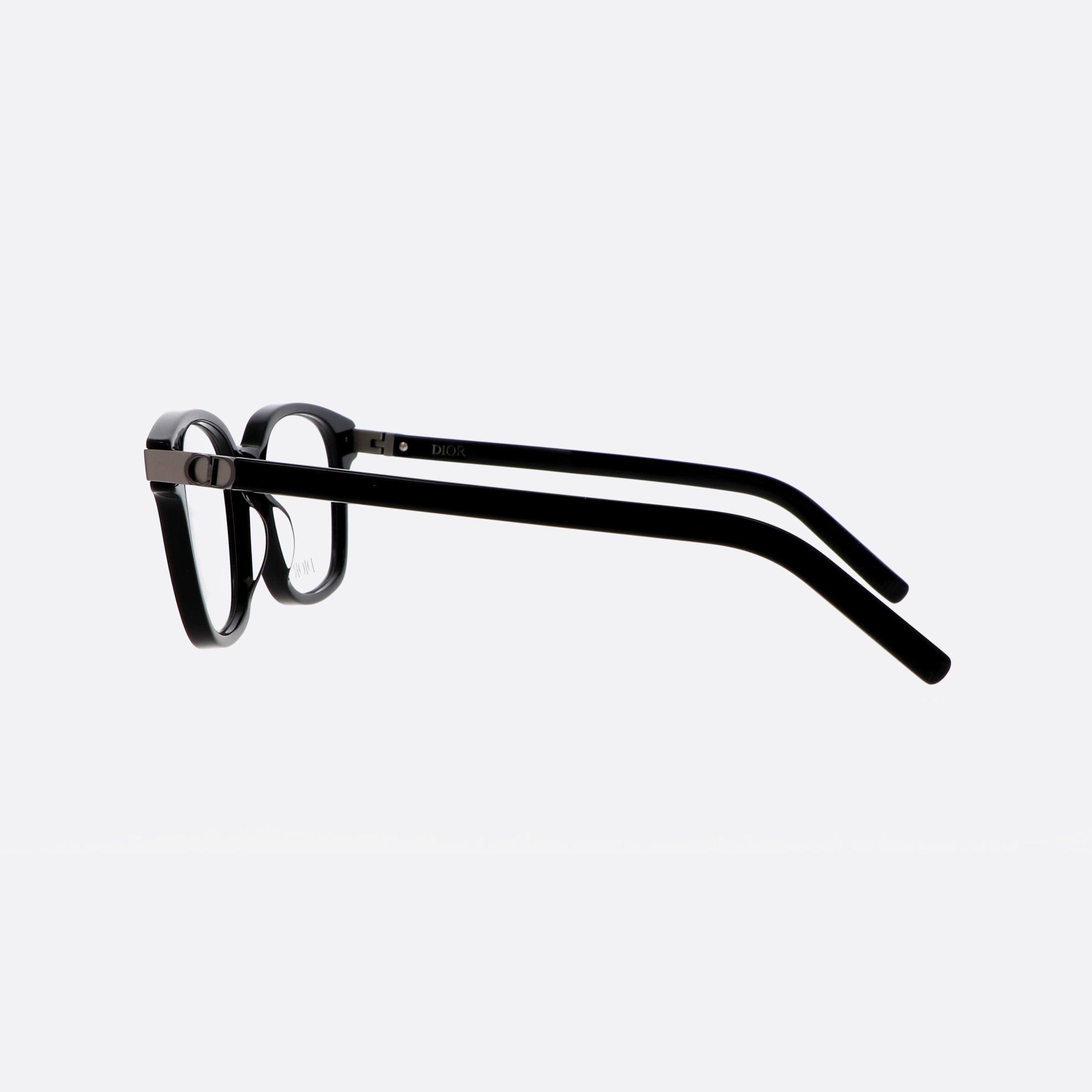Dior 53mm Icono S4i Black Squared Men Eyeglasses - Detail View