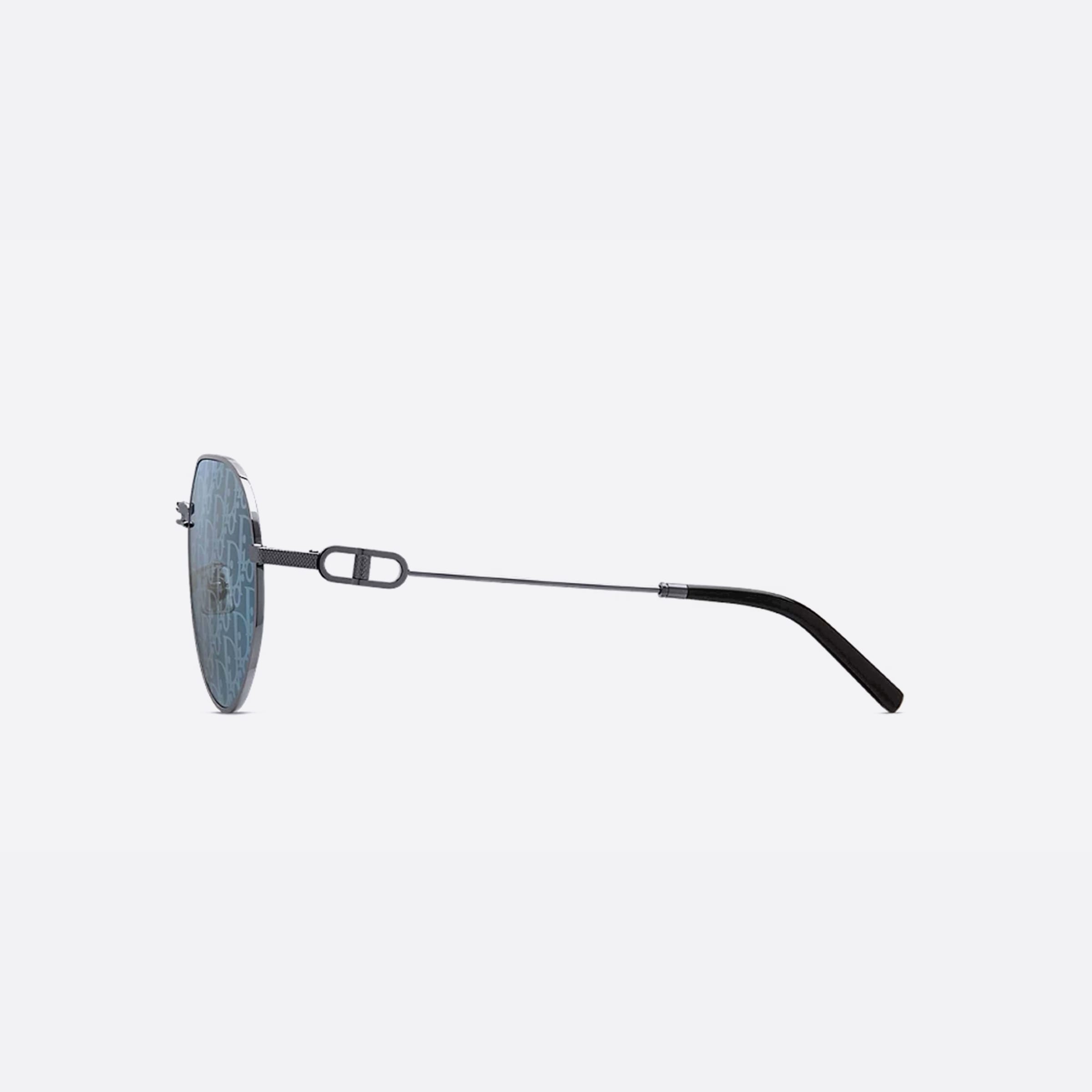 Dior 61mm Men's Link A1u H488 Silver Sunglasses - Detail View