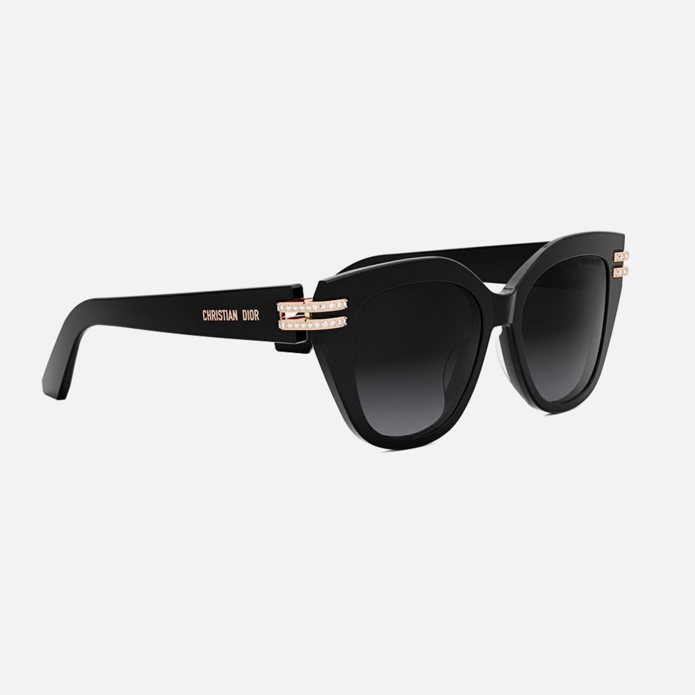 Dior 53mm Cdior B4i 10a1 Black Butterfly Women Sunglasses - Additional Angle