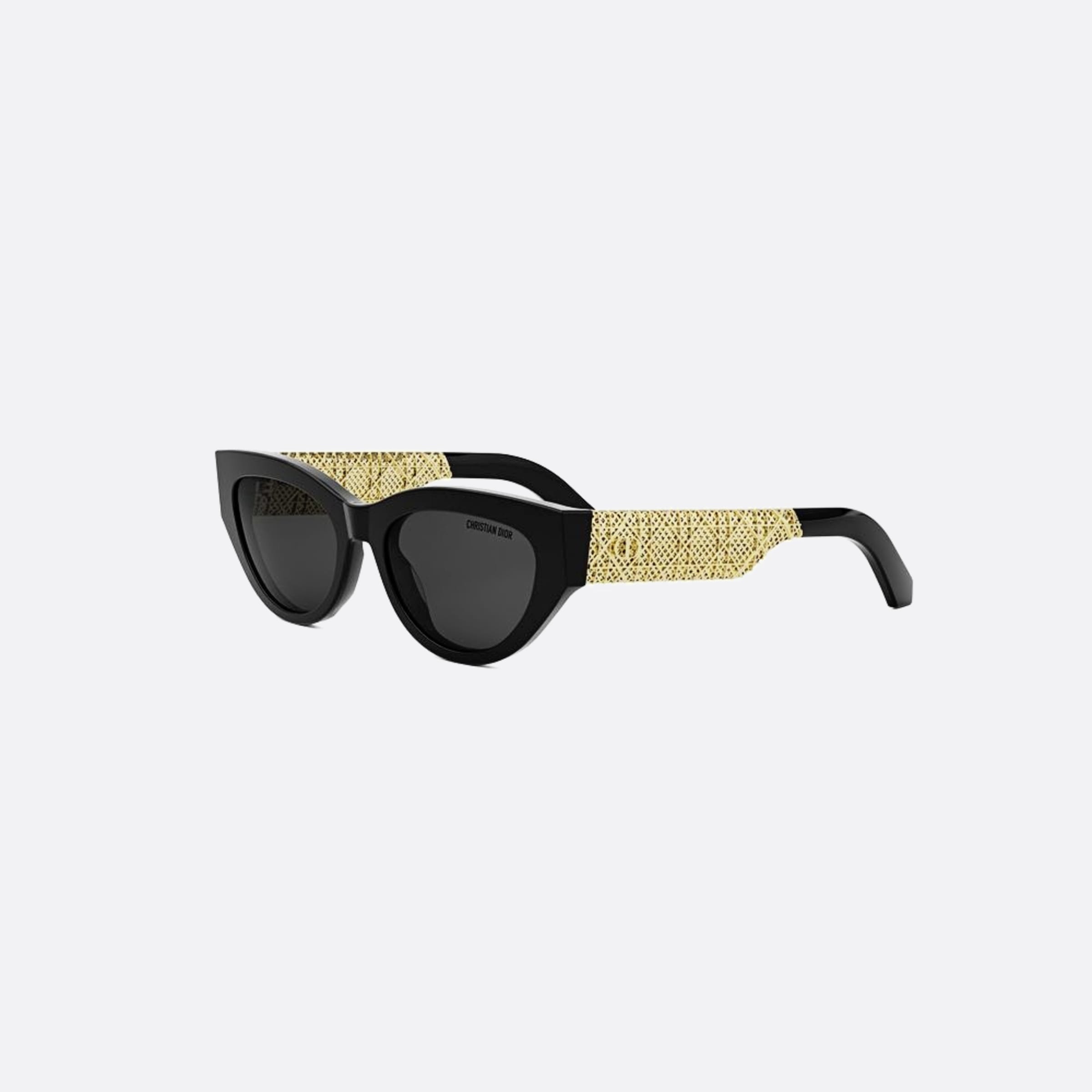 Dior 53mm Dior Sille B1i 10a0 Black Cat Eye Women Sunglasses - Side View