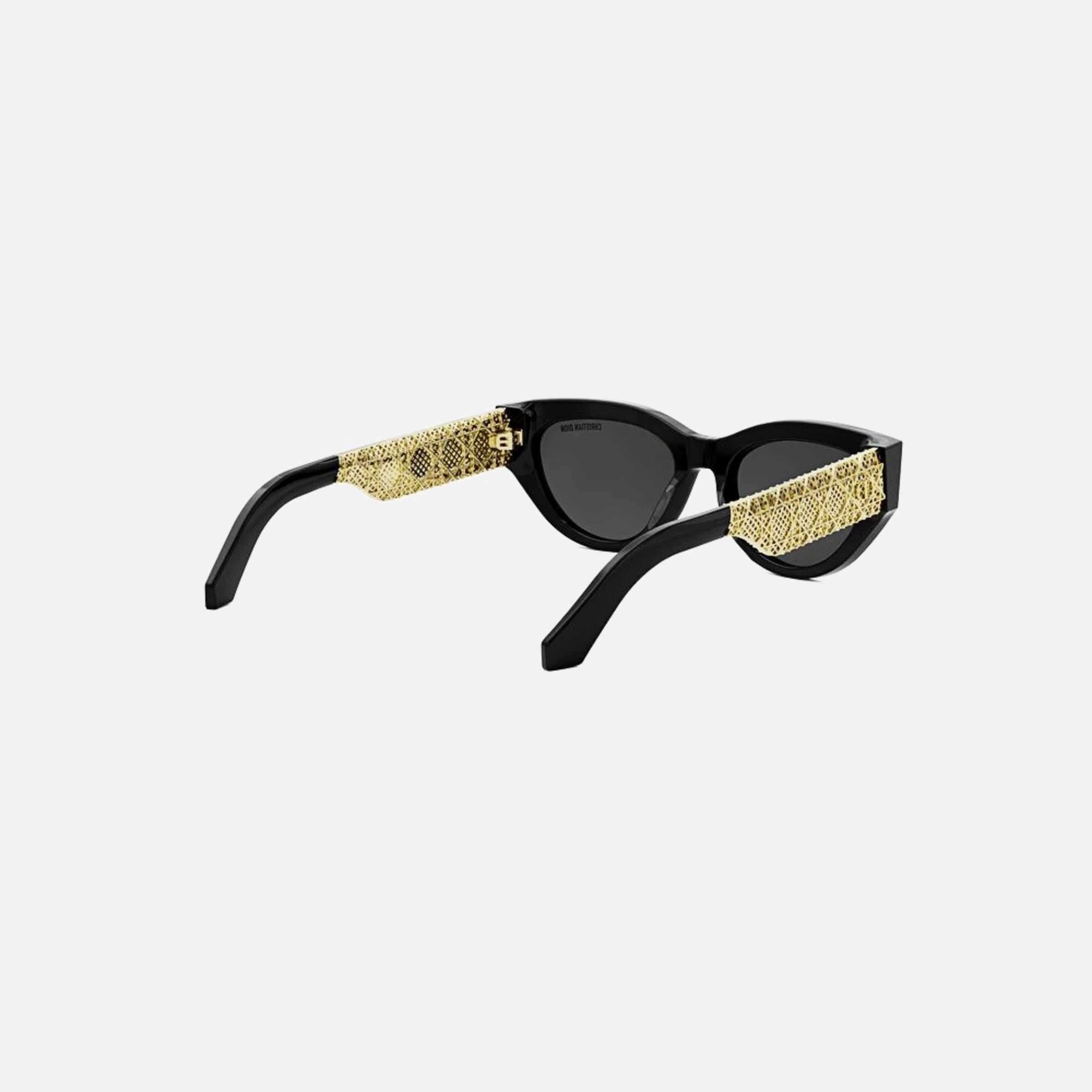 Dior 53mm Dior Sille B1i 10a0 Black Cat Eye Women Sunglasses - Additional Angle