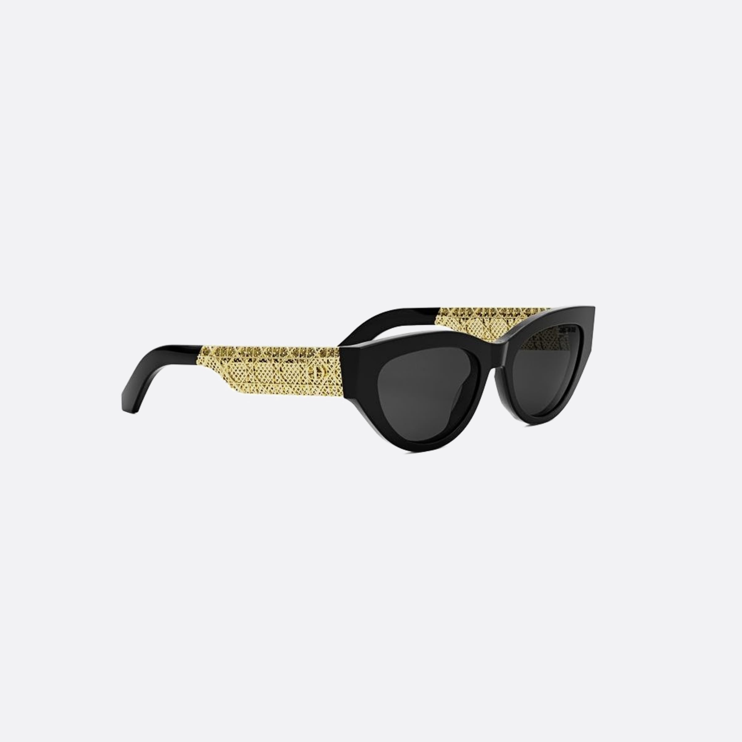 Dior 53mm Dior Sille B1i 10a0 Black Cat Eye Women Sunglasses - Additional Angle