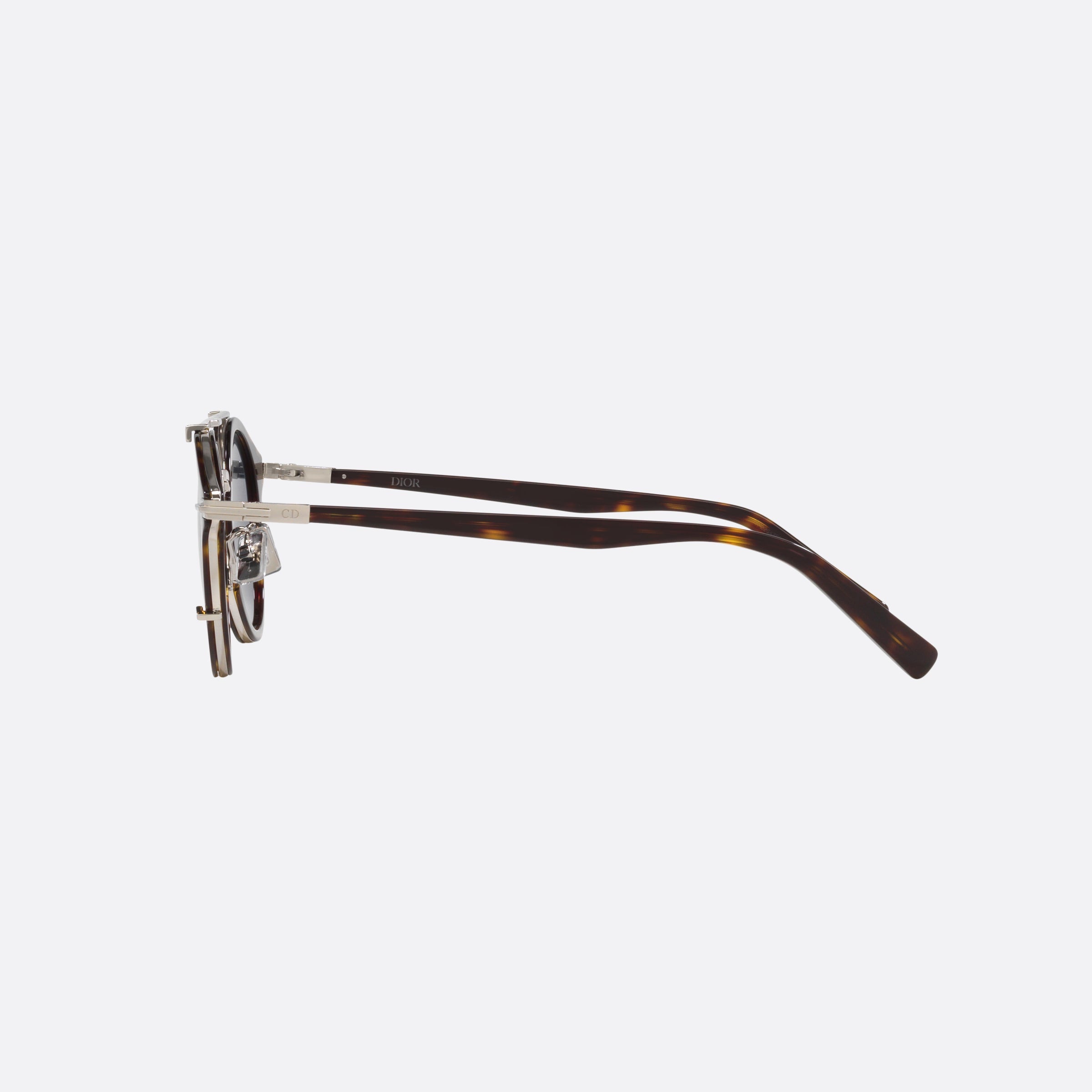 Dior 50mm Diorblacksuit R7u 20b0 Tortoise Round Men Sunglasses - Detail View