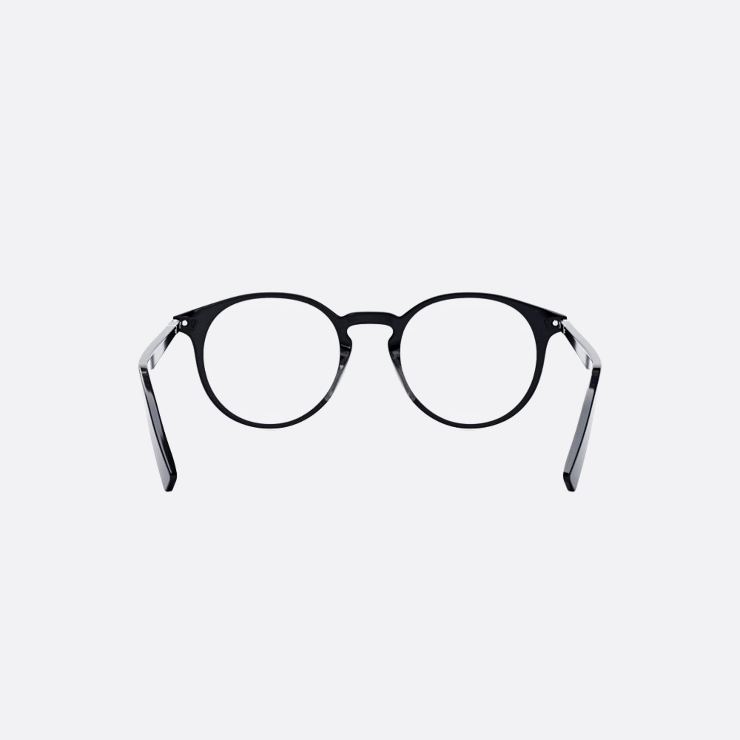 Dior 50mm Diorblacksuito R6i Black Round Men Eyeglasses - Additional Angle